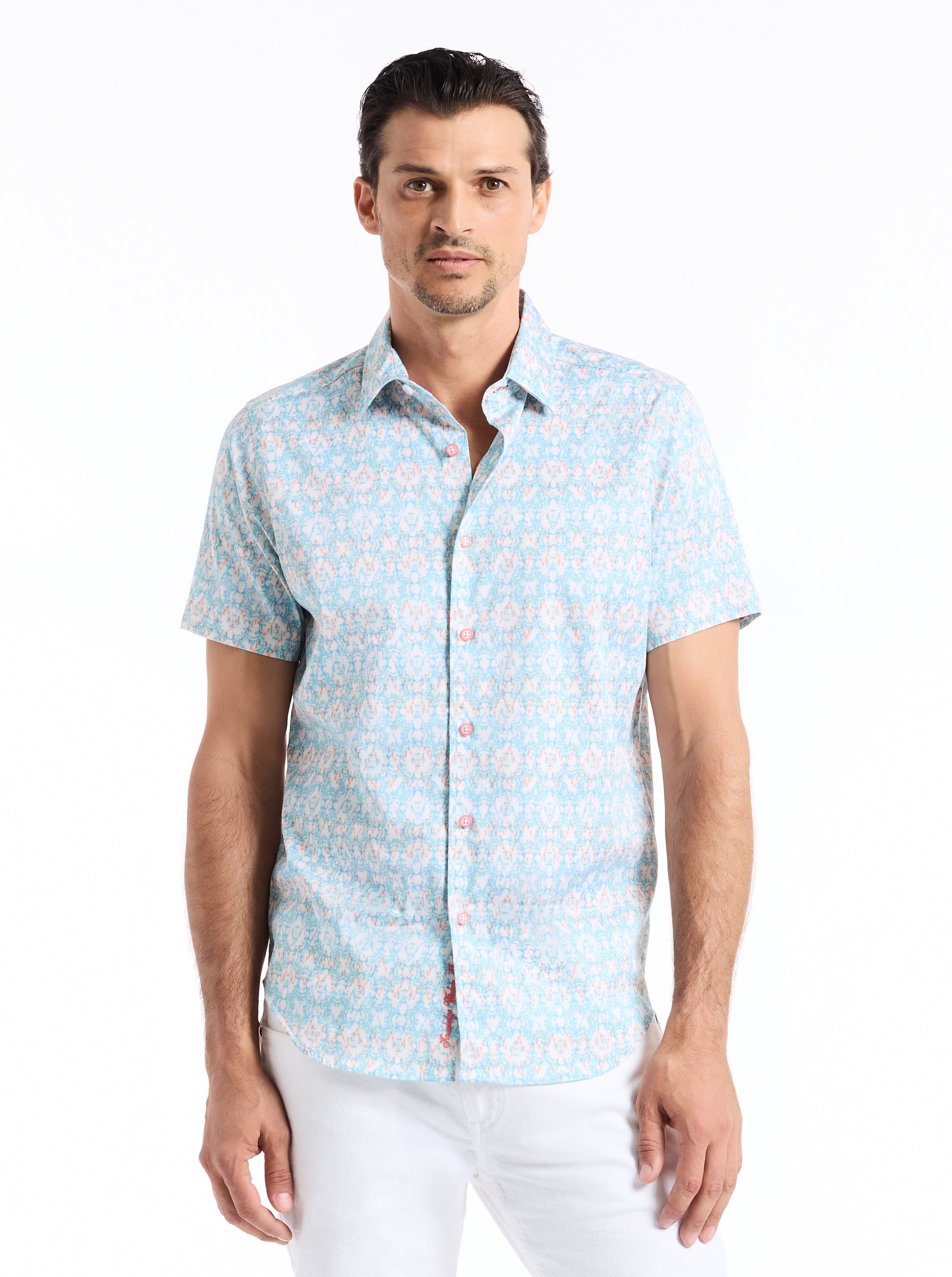MIRAGE SHORT SLEEVE BUTTON DOWN SHIRT