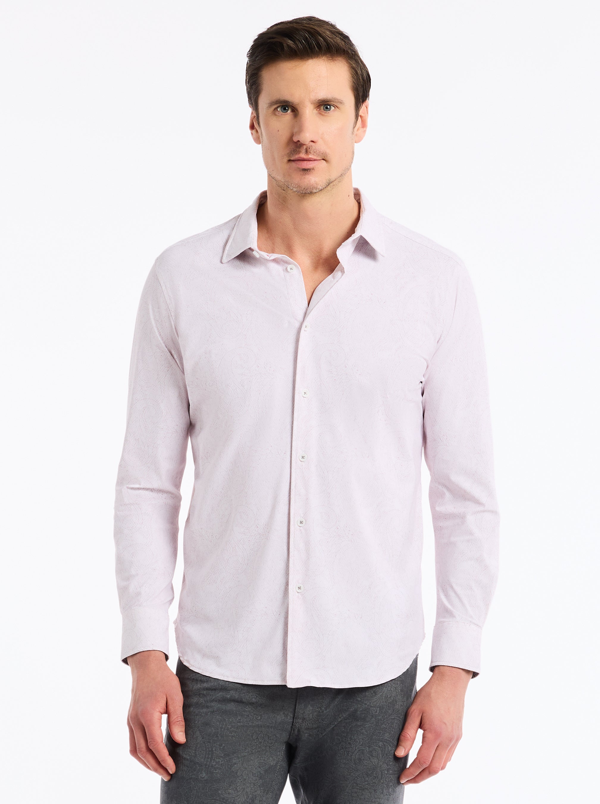 THURSTON LONG SLEEVE BUTTON DOWN KNIT SHIRT