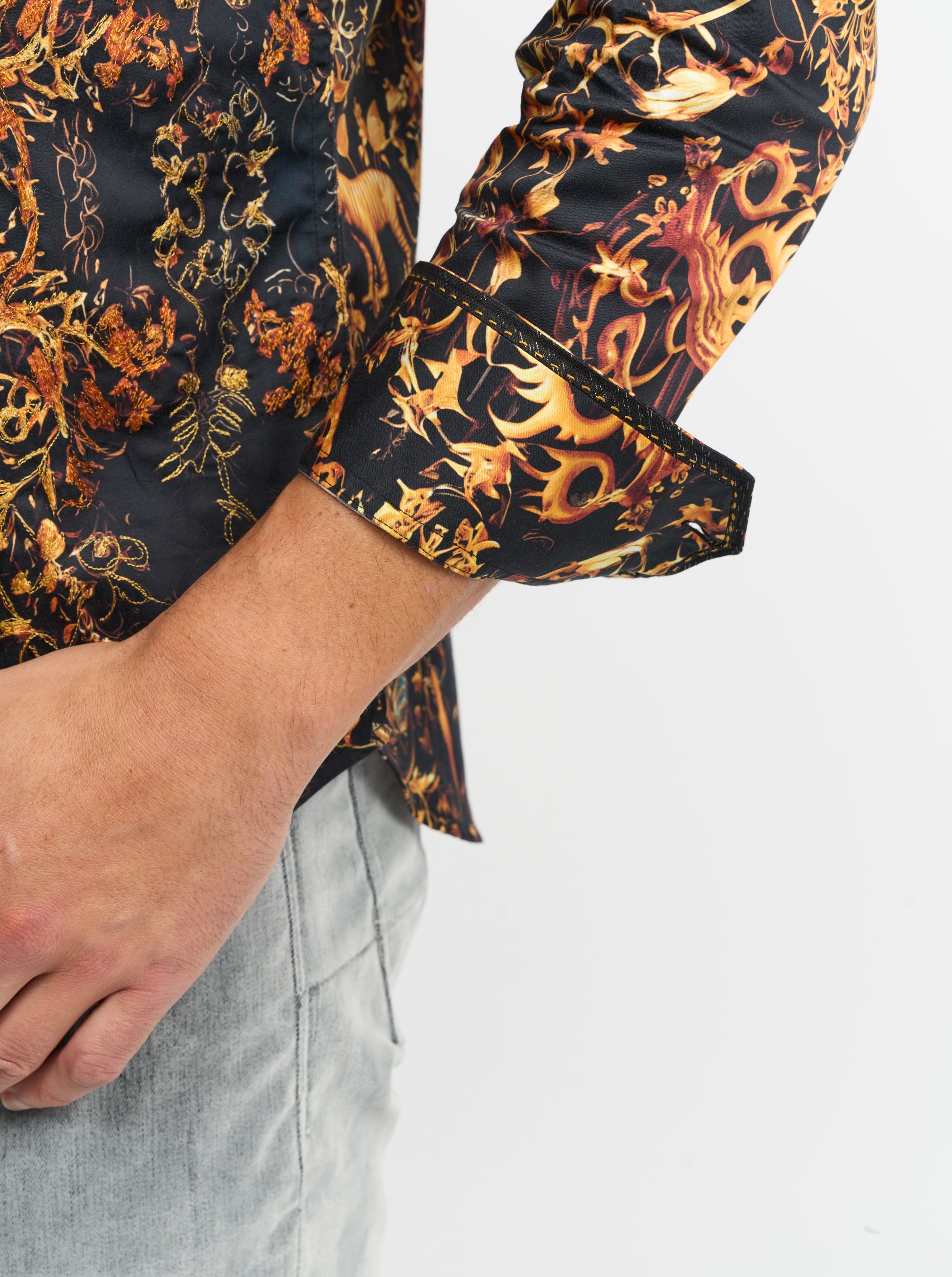 BRUT LONG SLEEVE BUTTON DOWN SHIRT