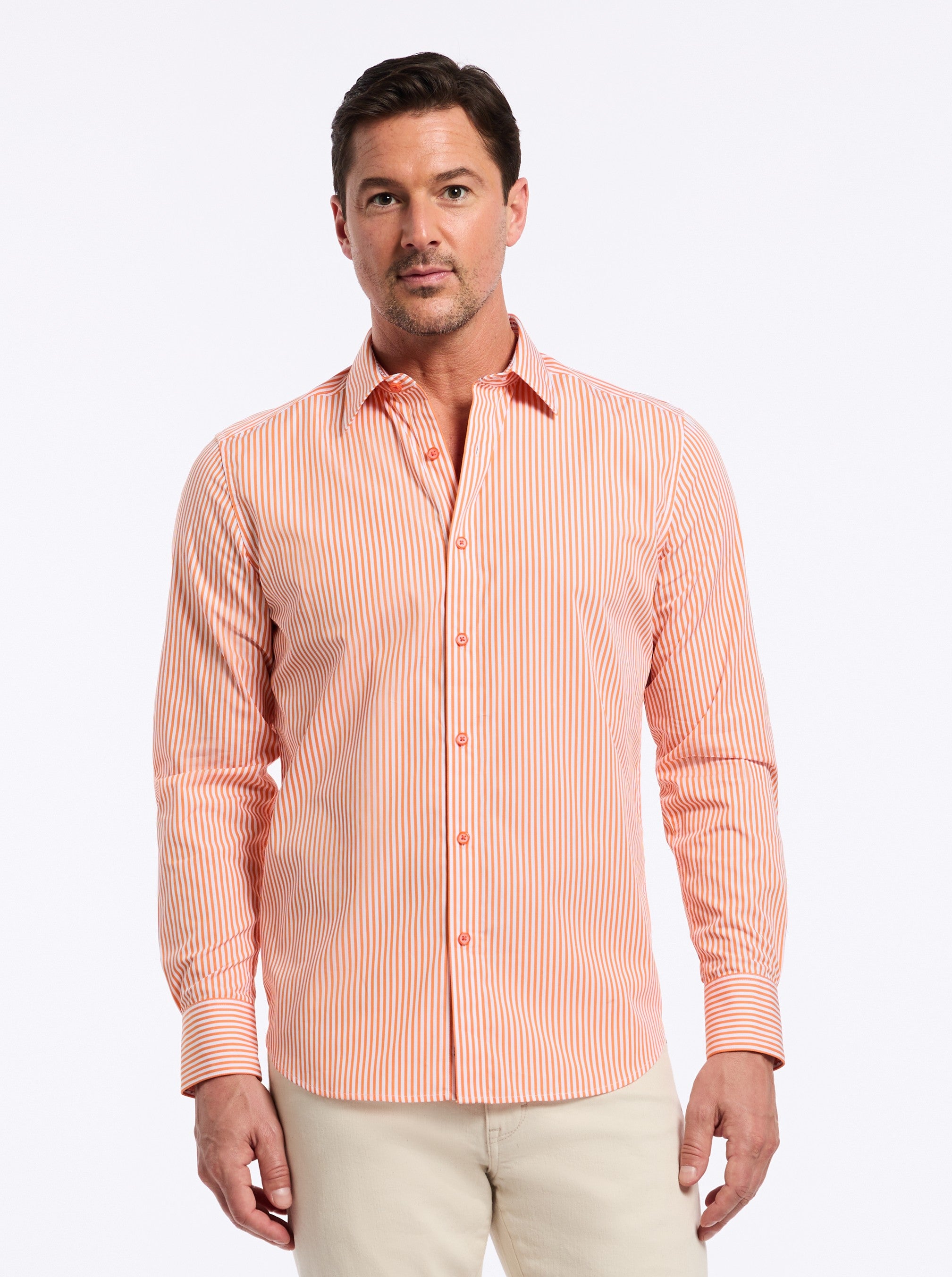 GREENWICH LONG SLEEVE BUTTON DOWN SHIRT