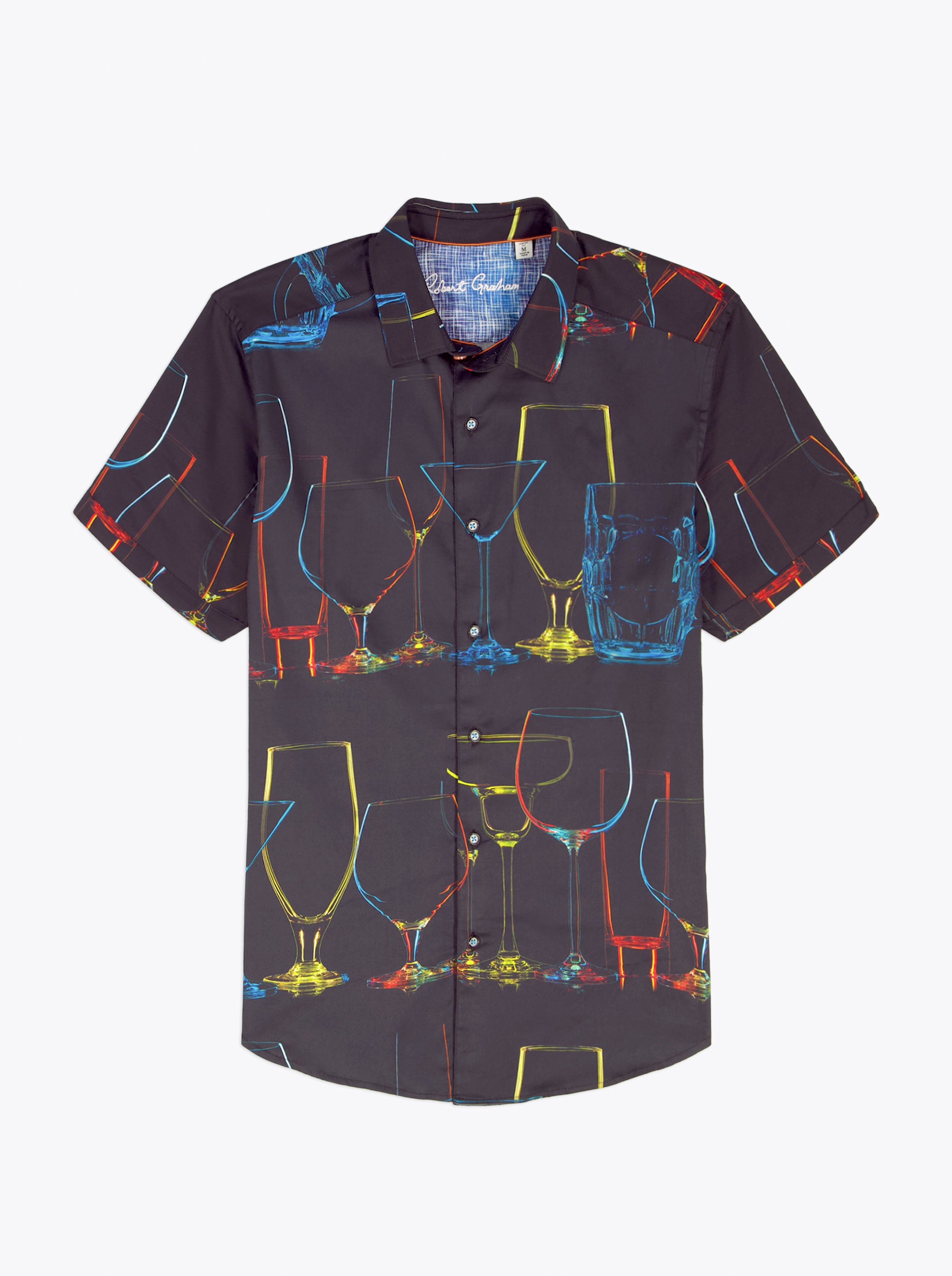 NEON NIGHTS SHORT SLEEVE BUTTON DOWN SHIRT