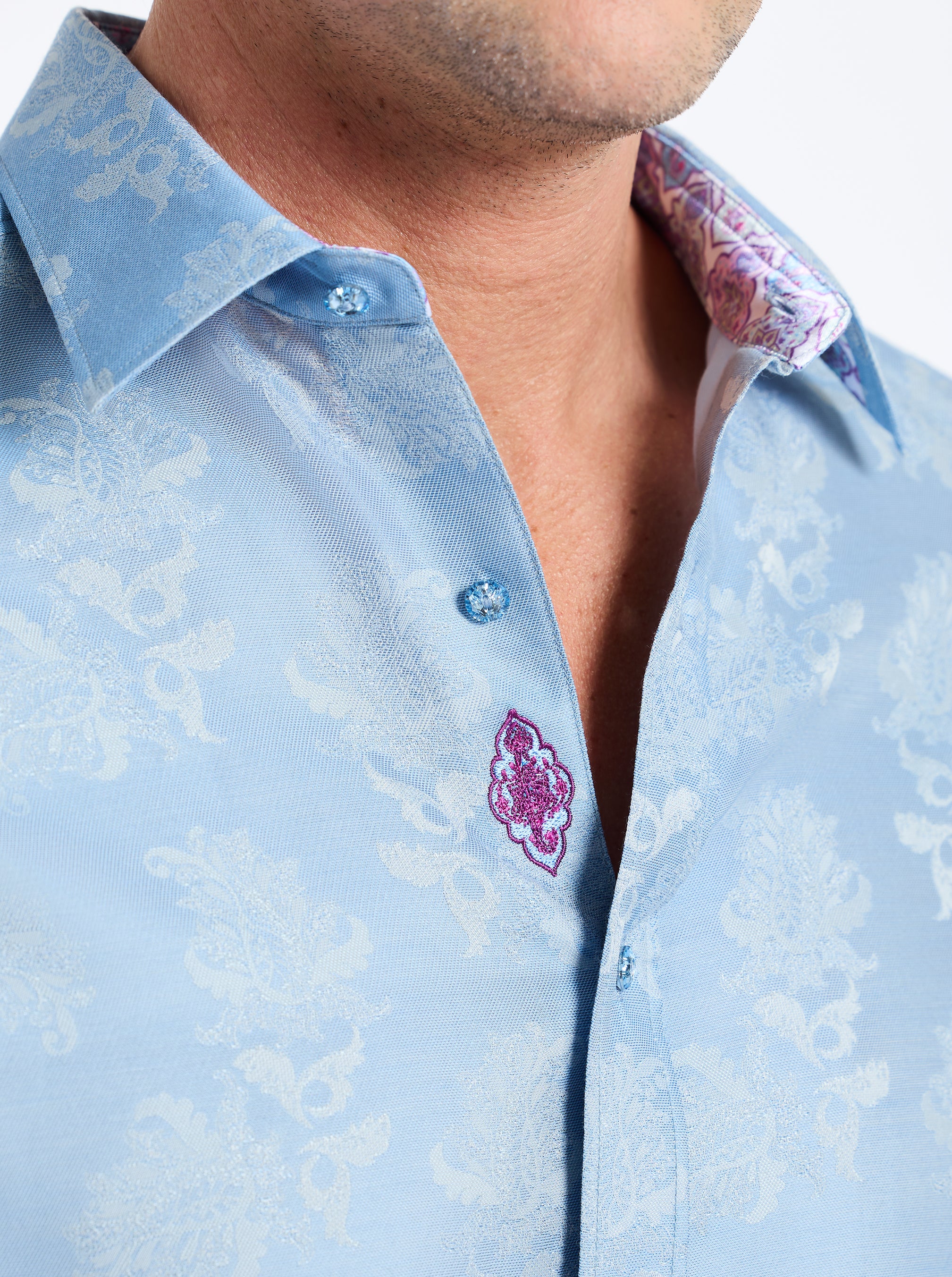 LIMITED EDITION A HUE OF BLUE LONG SLEEVE BUTTON DOWN SHIRT