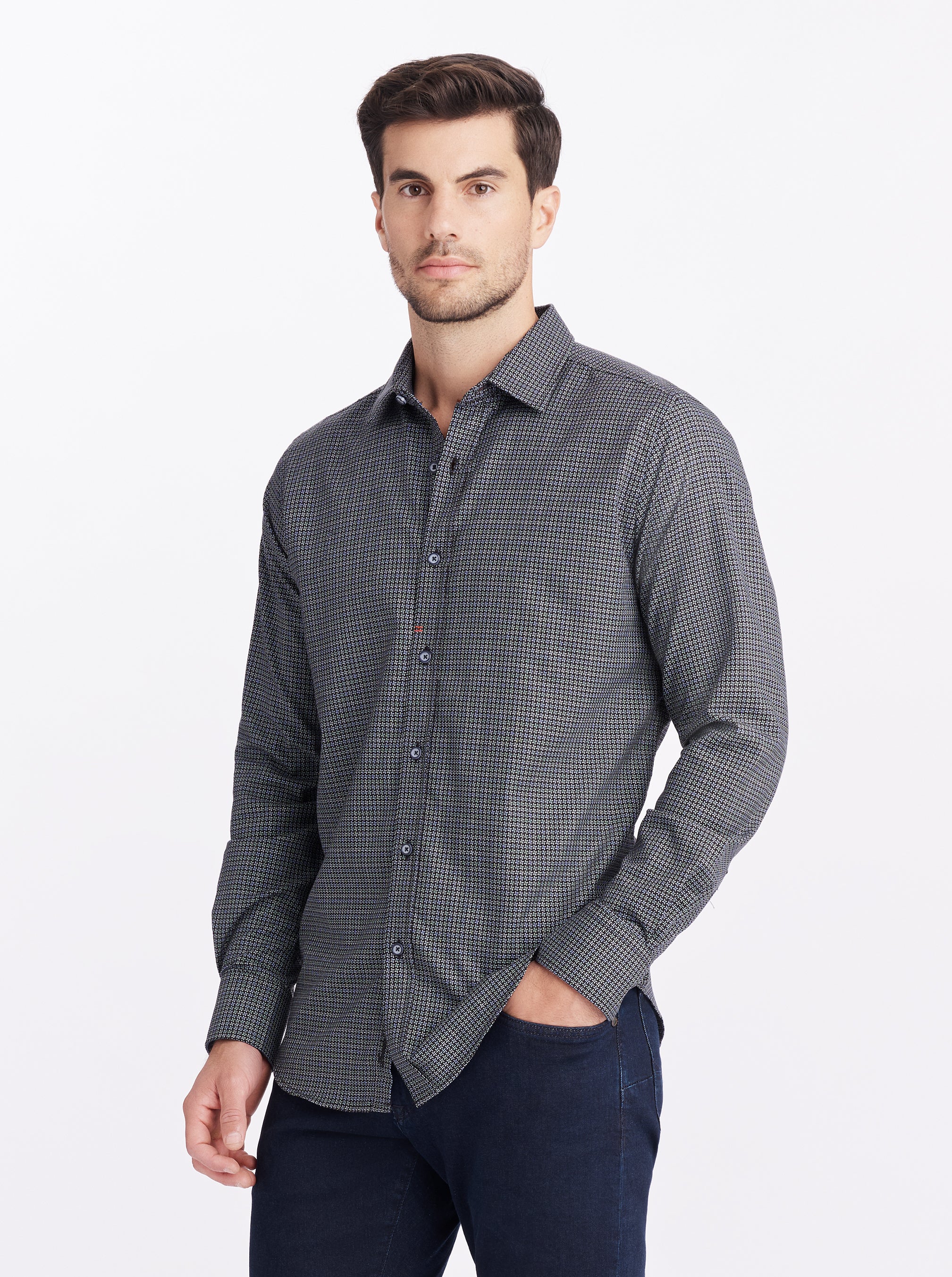 DEX LONG SLEEVE BUTTON DOWN SHIRT