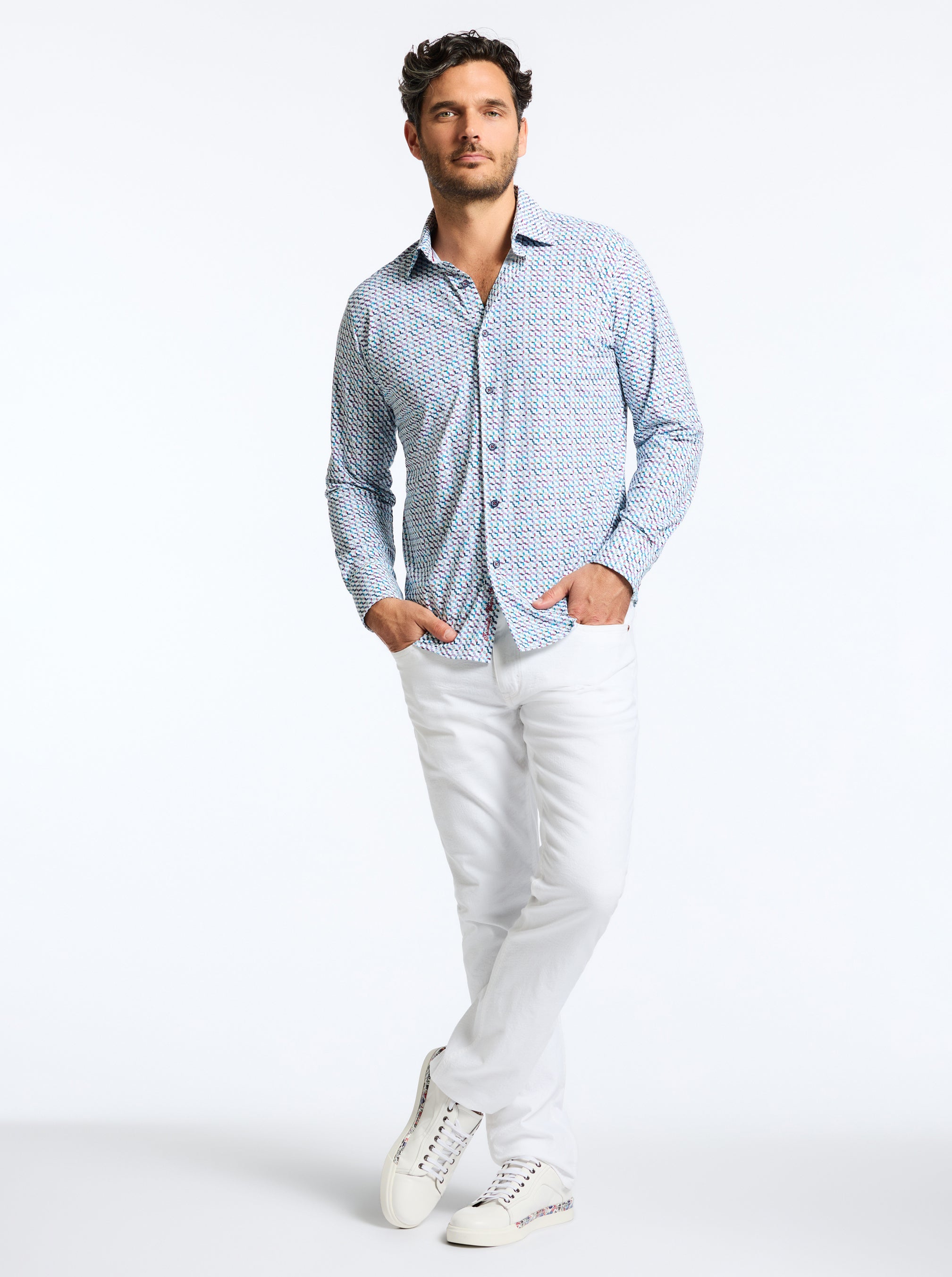 MULHOLLAND LONG SLEEVE BUTTON DOWN SHIRT