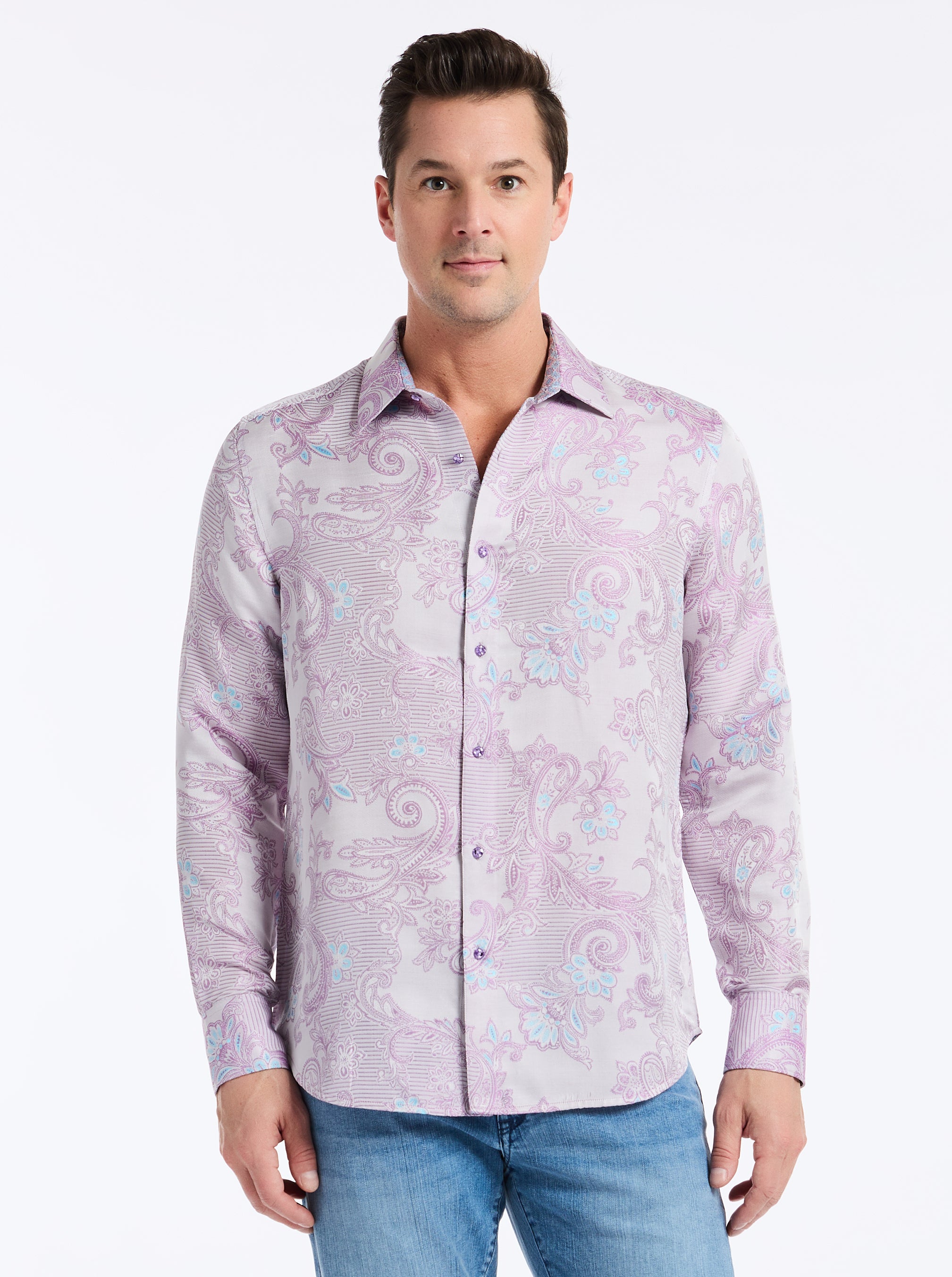 LIMITED EDITION THE JACQUARD EDGE LONG SLEEVE BUTTON DOWN SHIRT