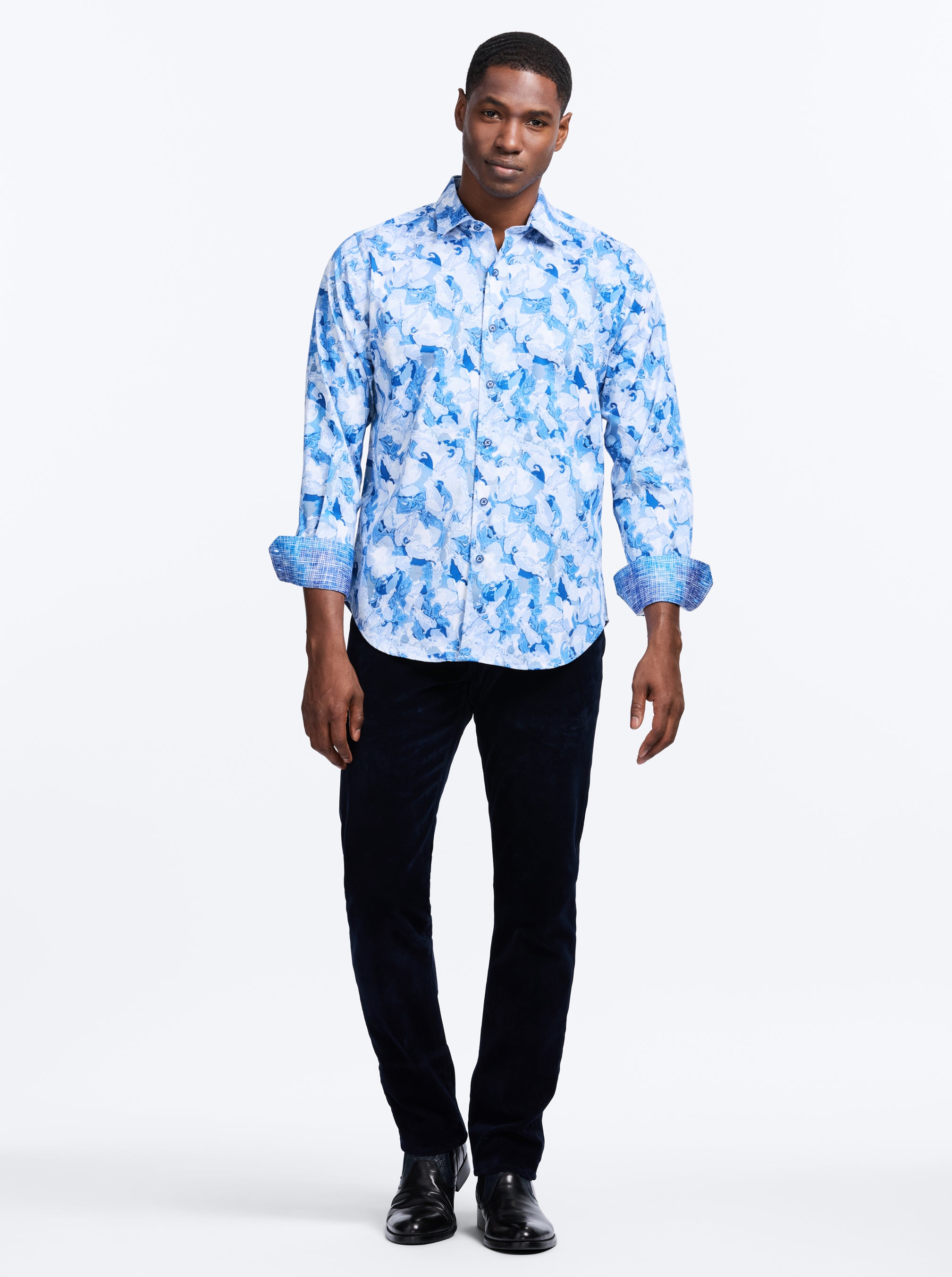 BASKERVILLE LONG SLEEVE BUTTON DOWN SHIRT