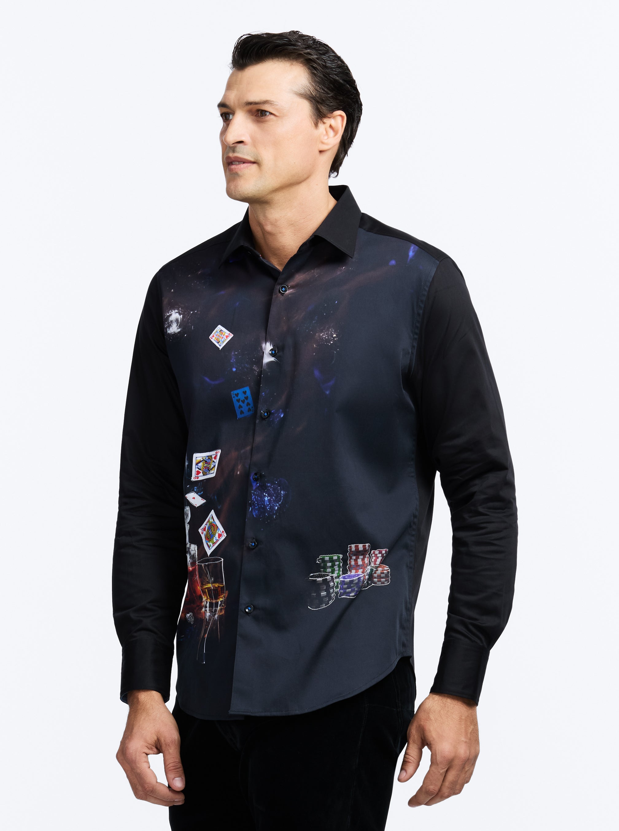 ROYAL FLUSH LONG SLEEVE BUTTON DOWN SHIRT BIG