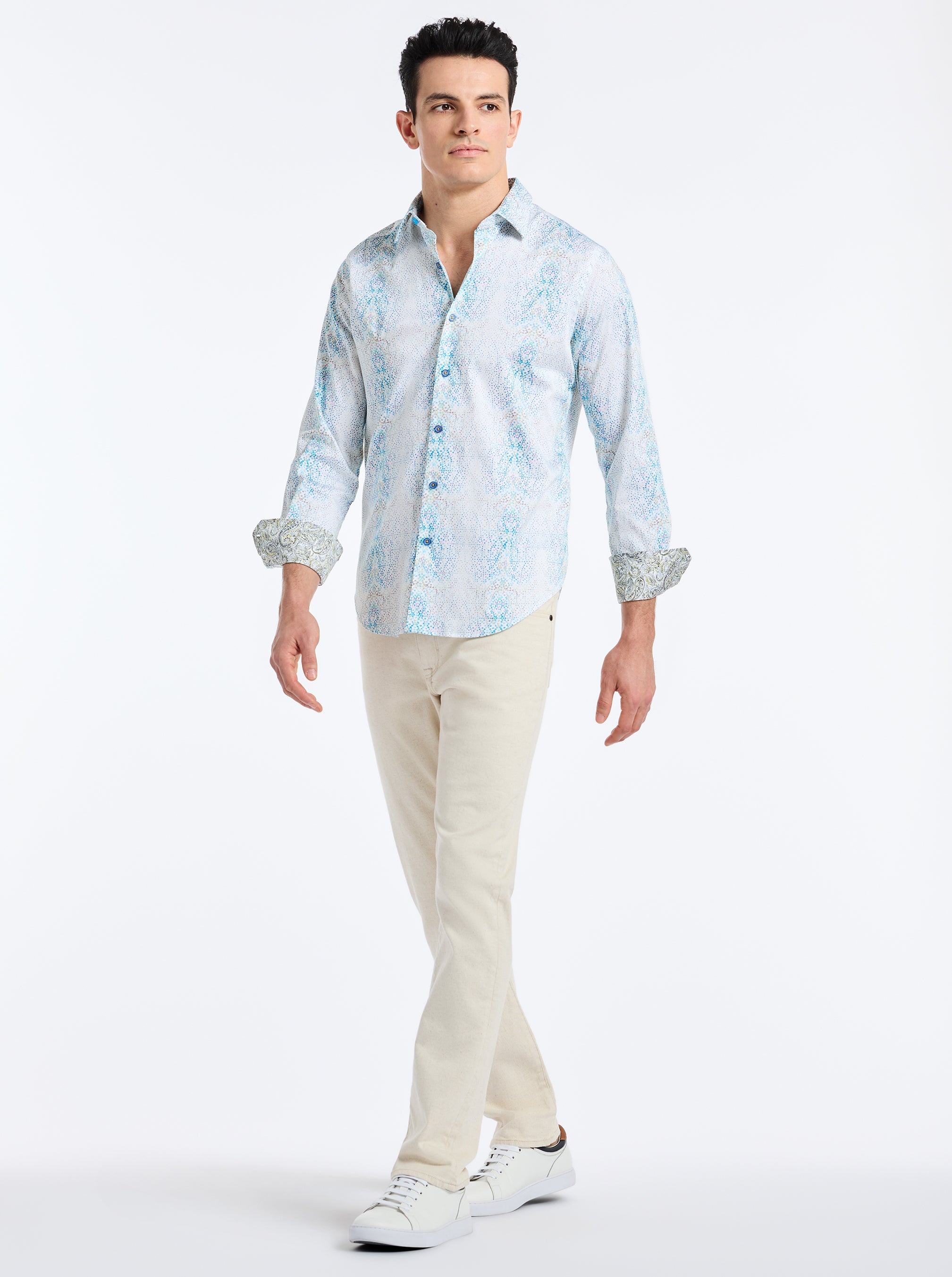 FUERTEVENTURA LONG SLEEVE BUTTON DOWN SHIRT