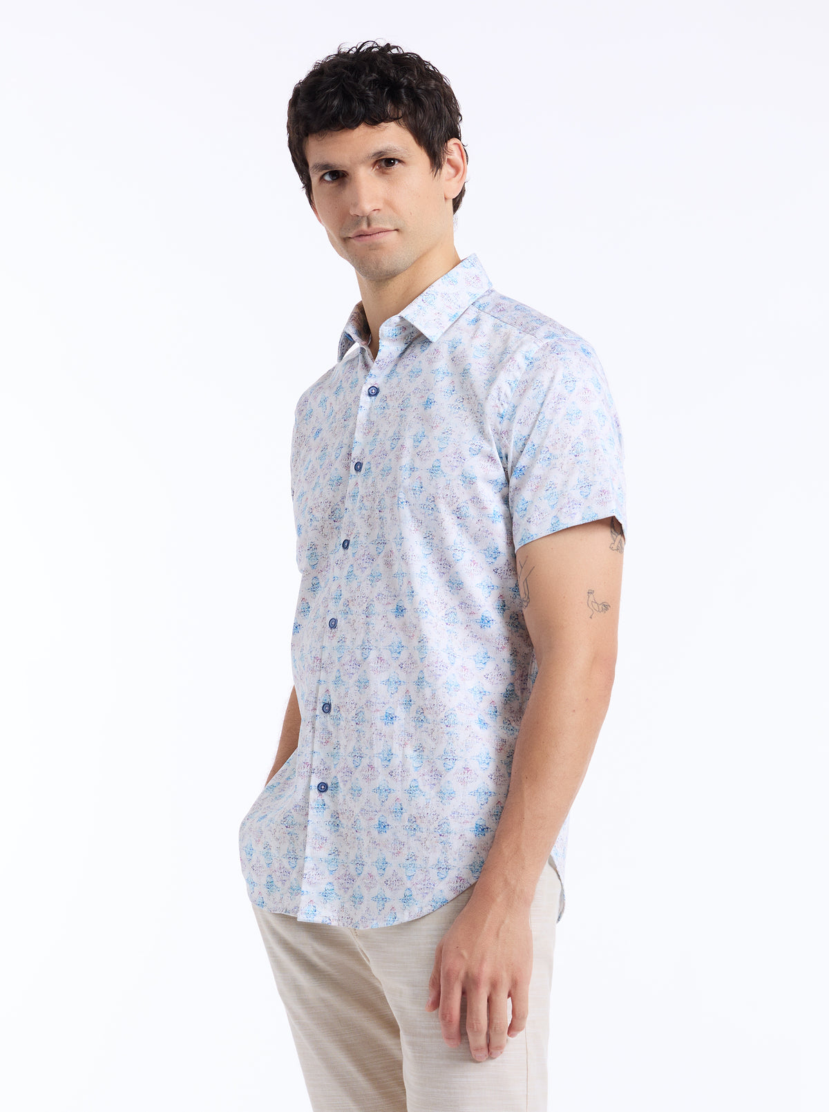 GREATOREX SHORT SLEEVE BUTTON DOWN SHIRT TALL