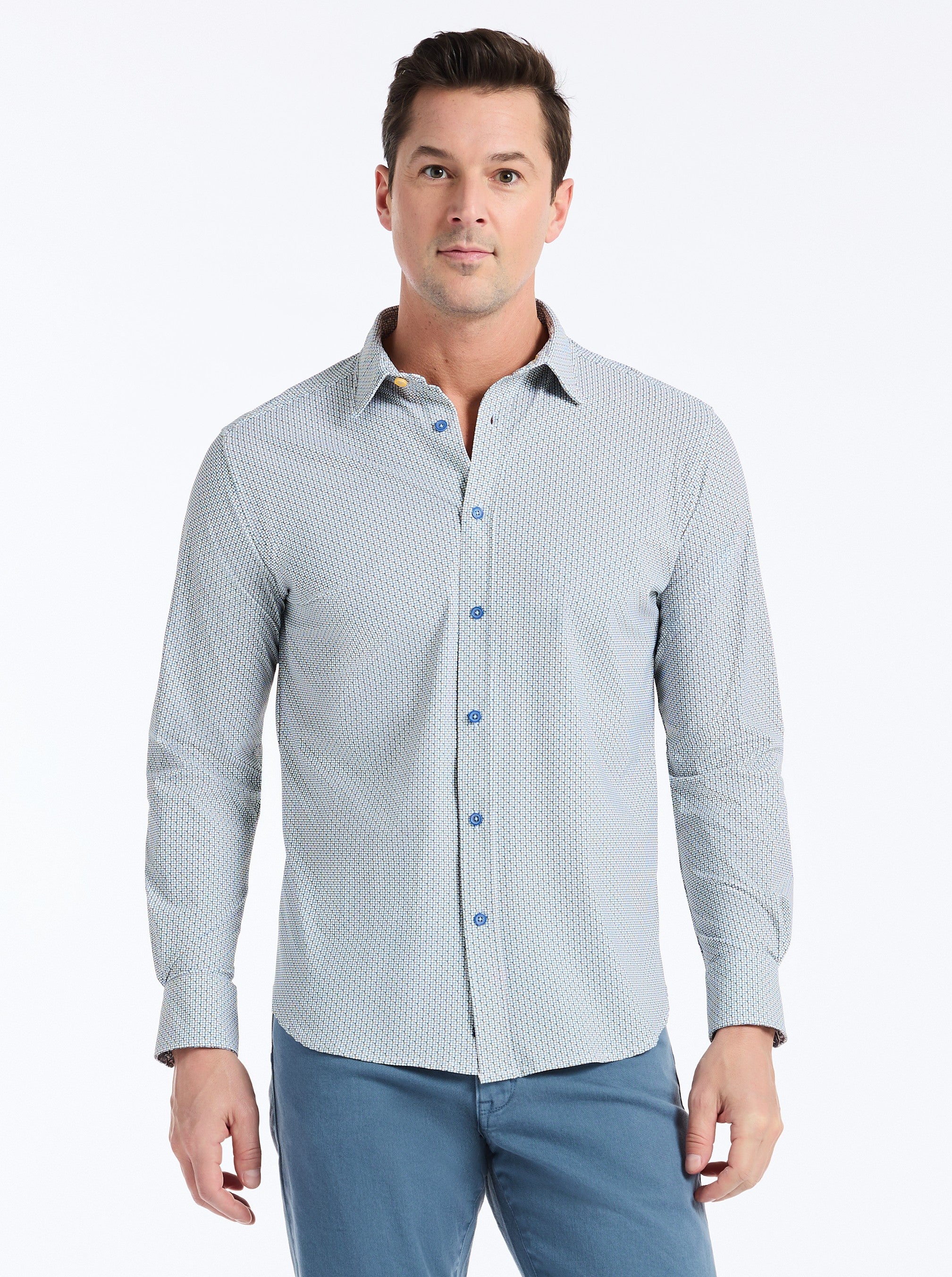 CAVEDA LONG SLEEVE BUTTON DOWN SHIRT