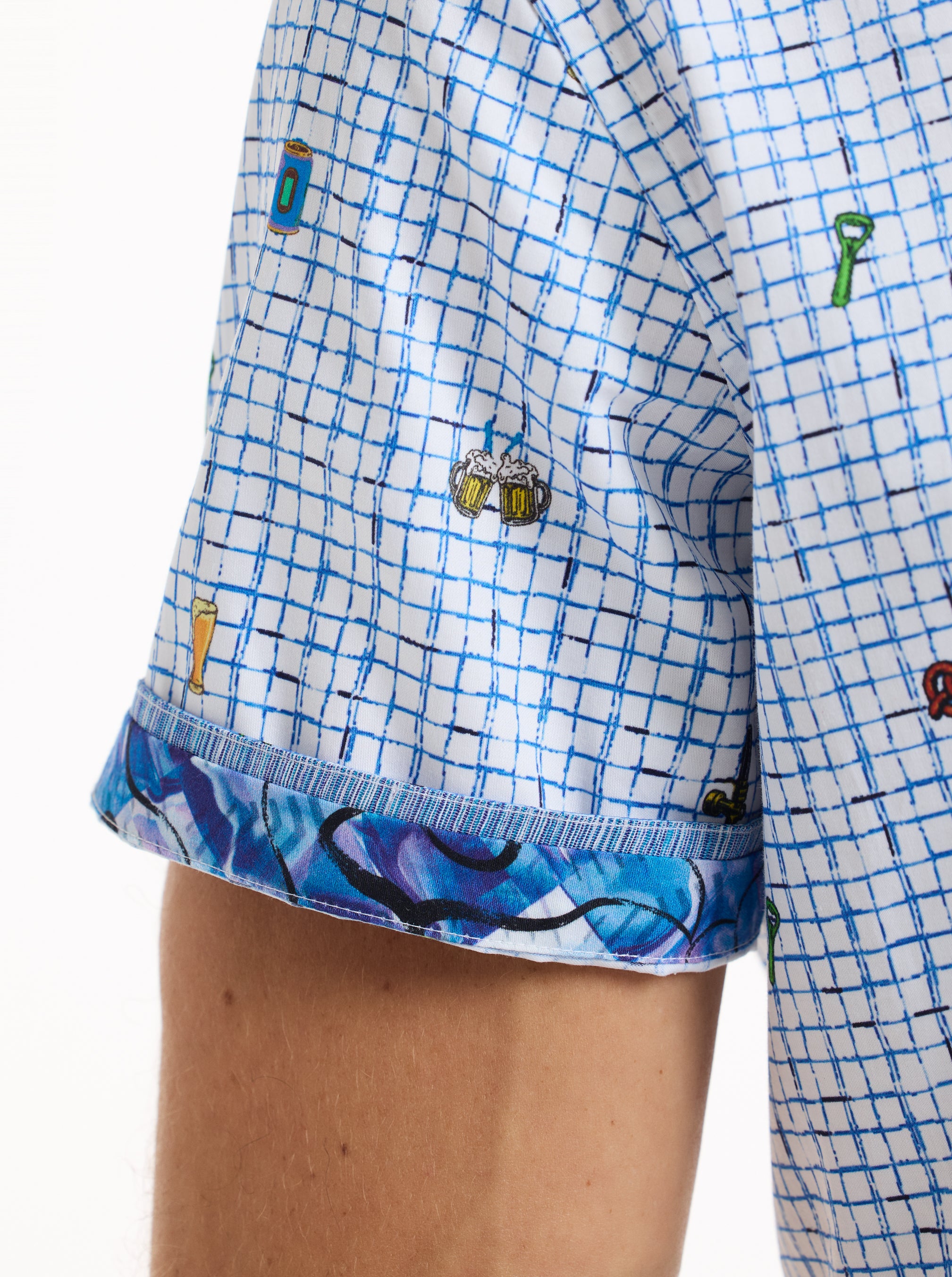 BREW & CHEW SHORT SLEEVE BUTTON DOWN SHIRT