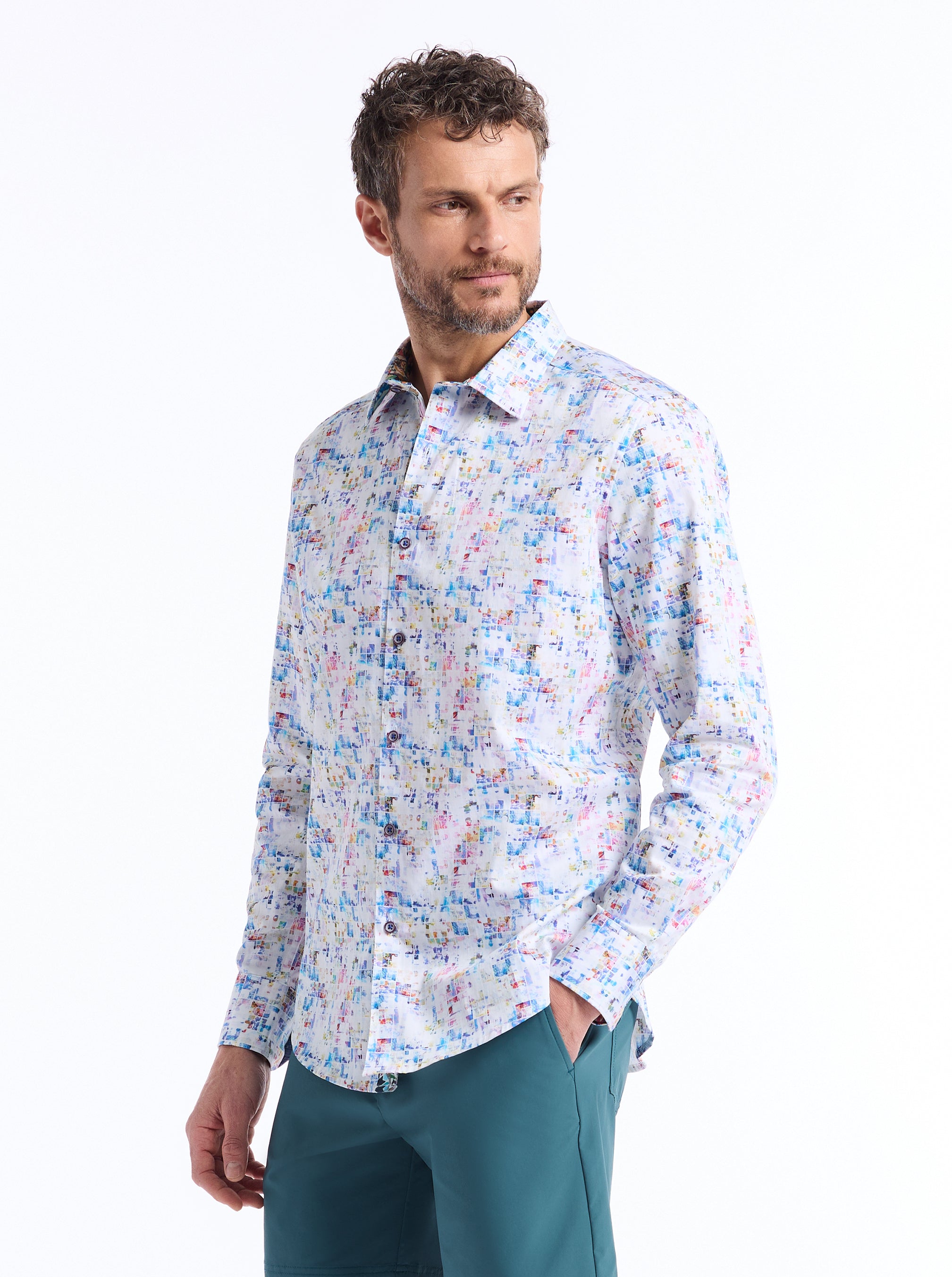 BYZANTINE LONG SLEEVE BUTTON DOWN SHIRT