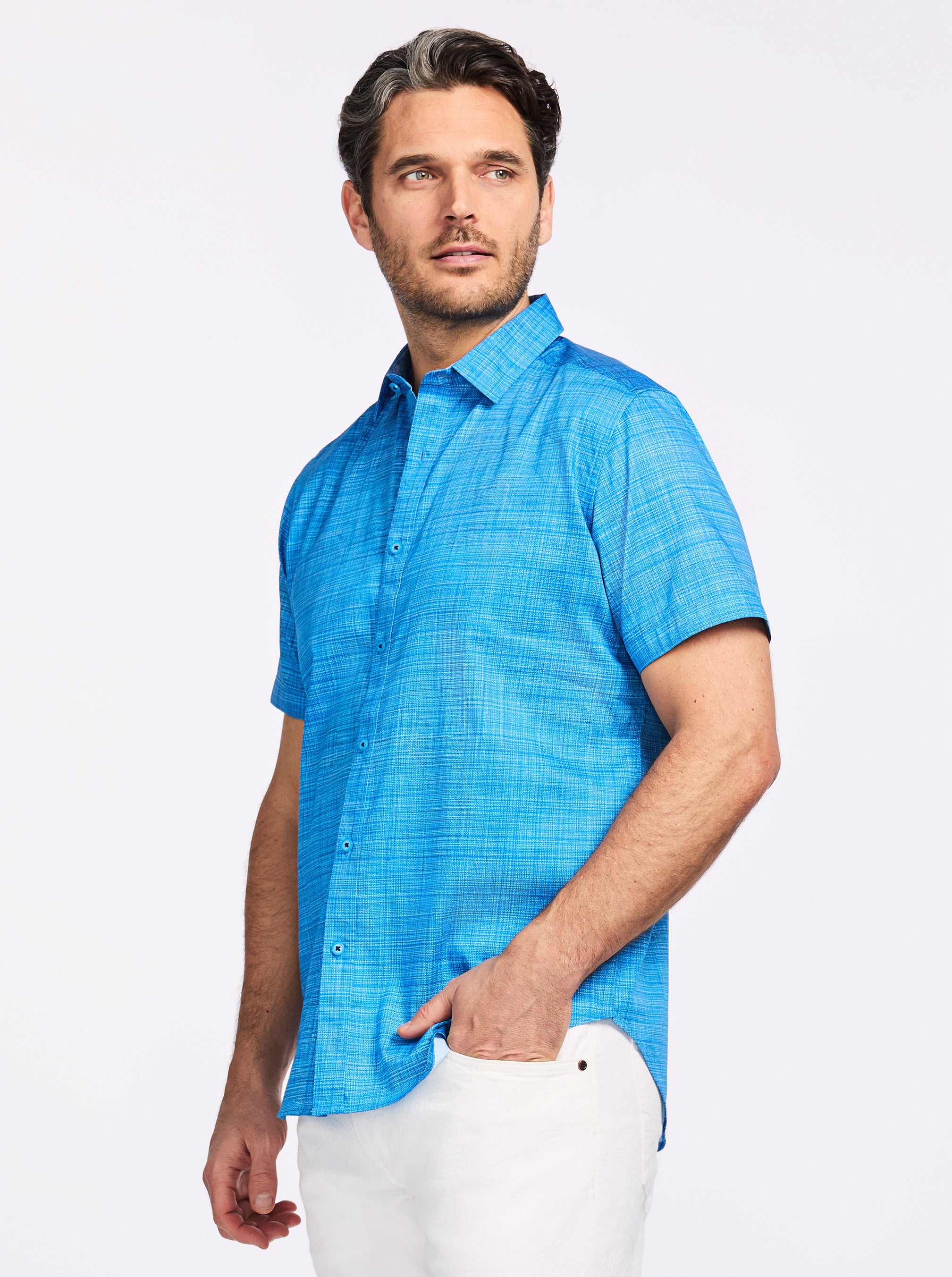 ROTH SHORT SLEEVE BUTTON DOWN SHIRT