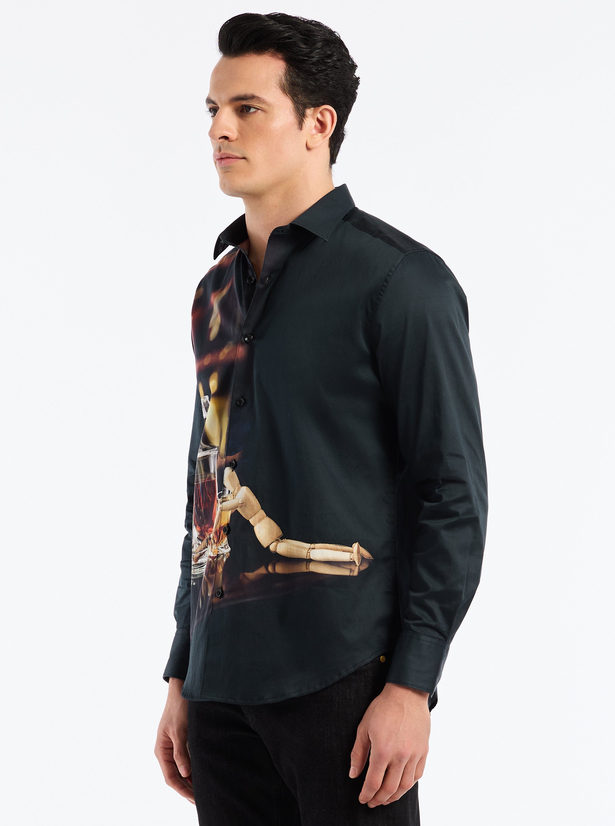 DISTILLED SPIRIT LONG SLEEVE BUTTON DOWN SHIRT