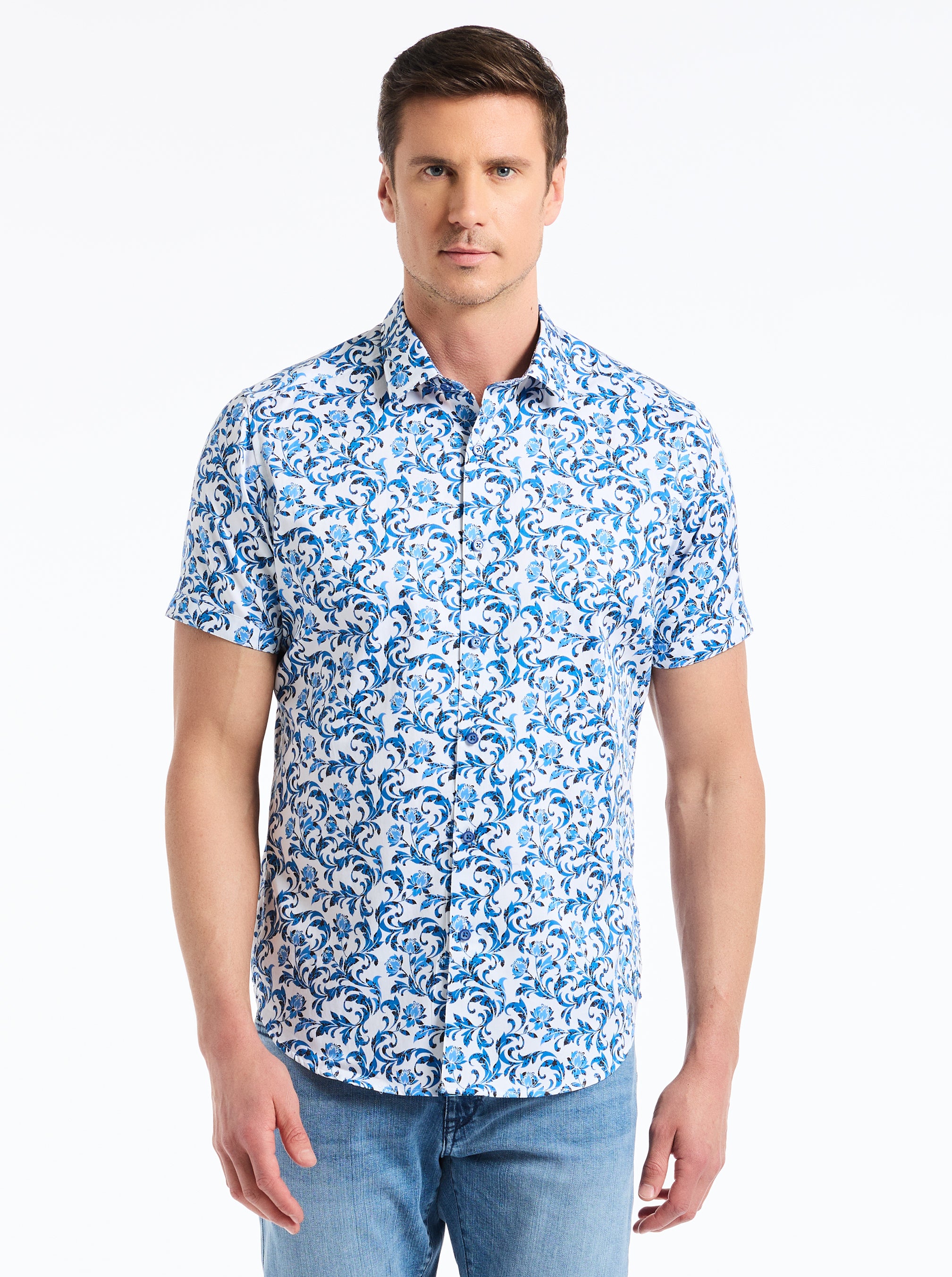 ASLAN SHORT SLEEVE BUTTON DOWN SHIRT