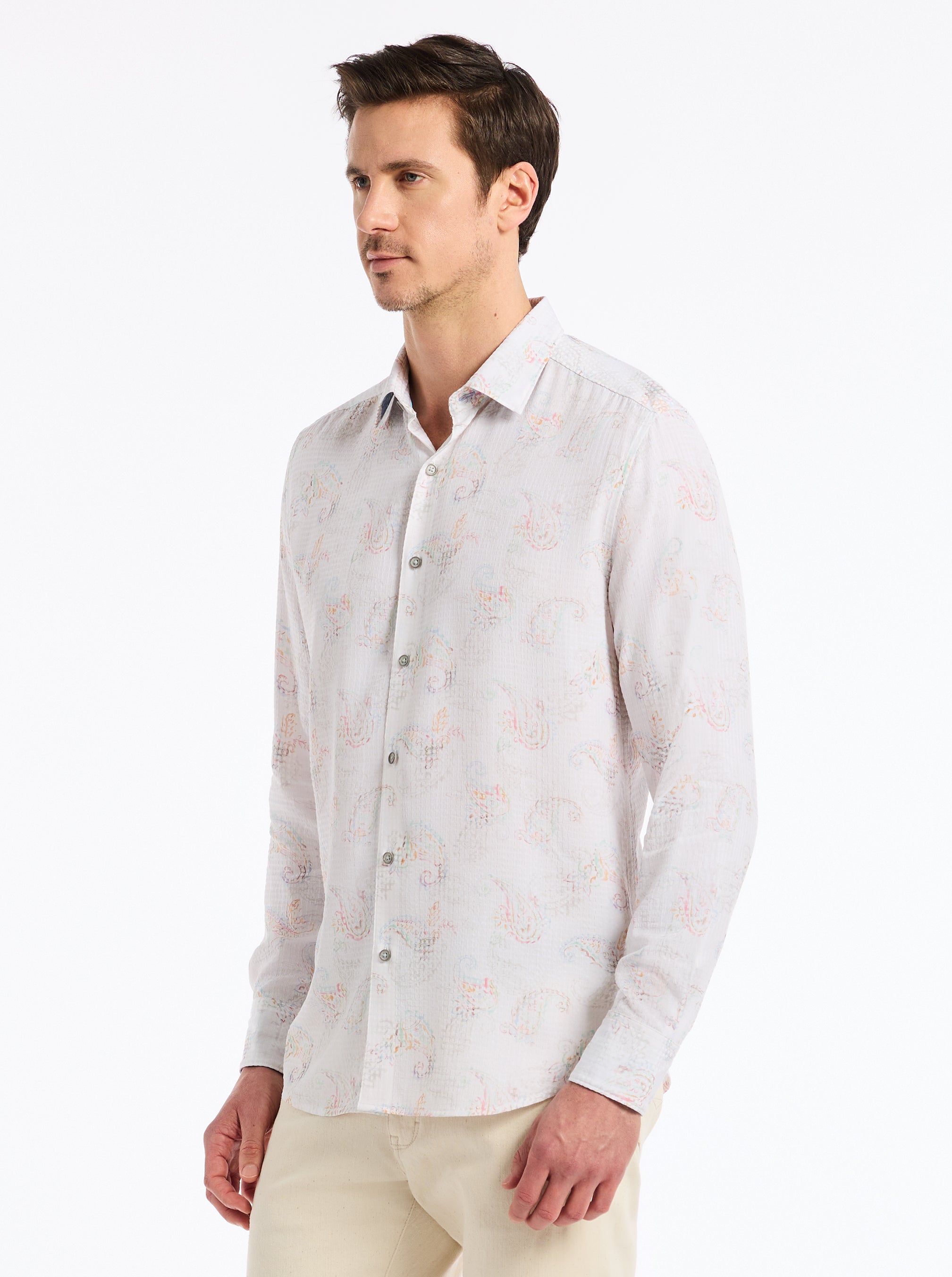 ALIBON LONG SLEEVE BUTTON DOWN SHIRT