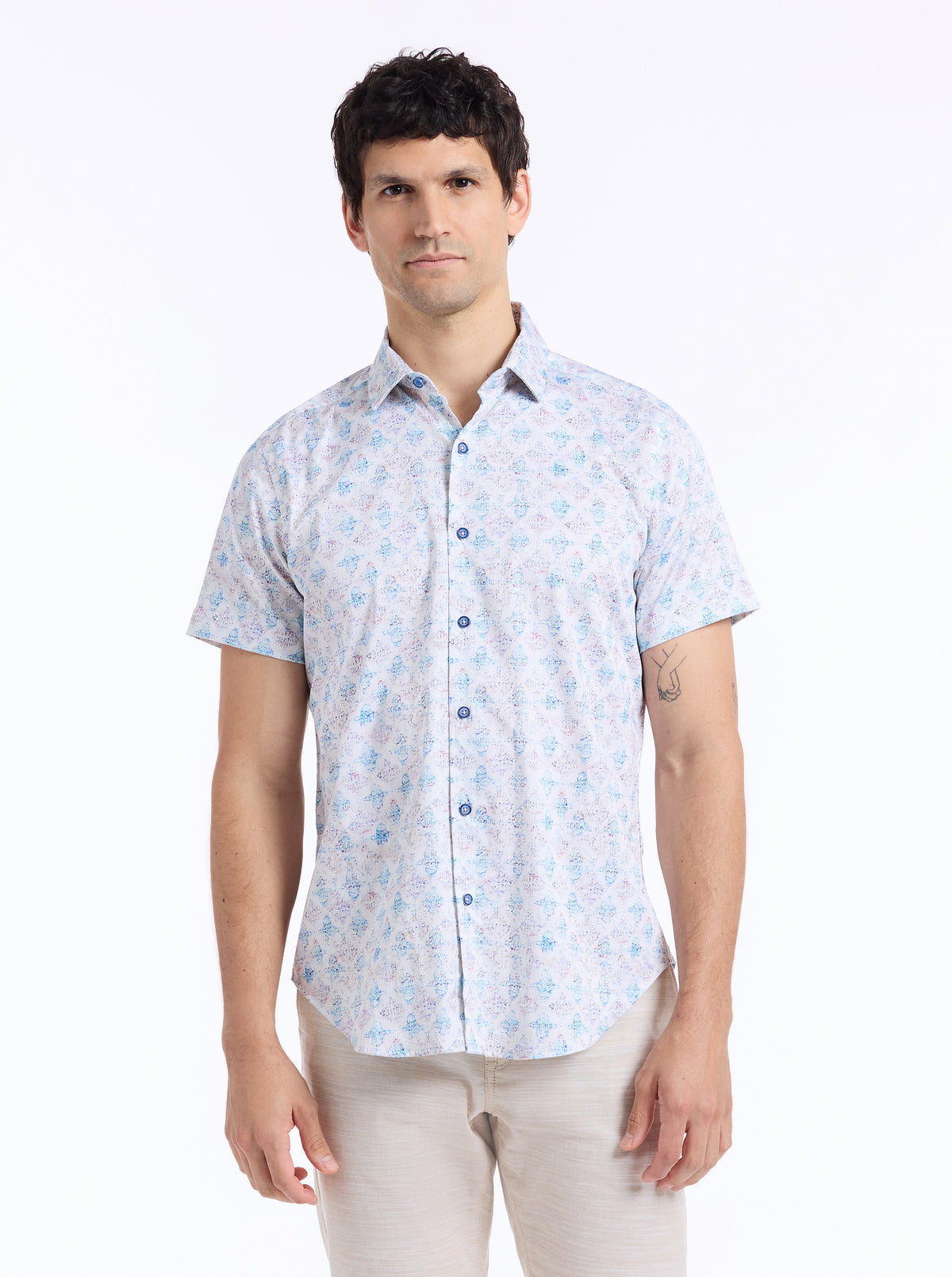 GREATOREX SHORT SLEEVE BUTTON DOWN SHIRT TALL