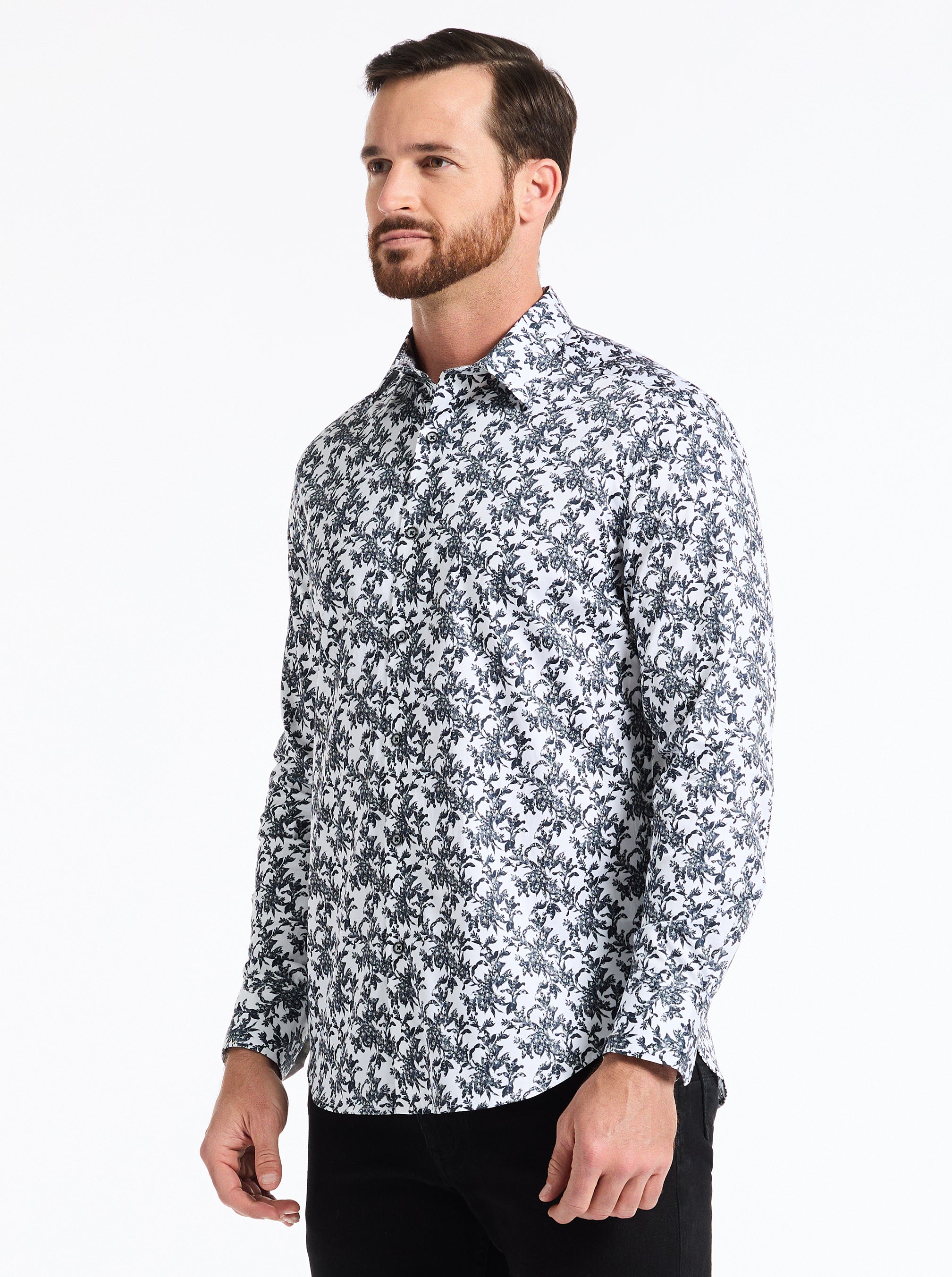 DELSON LONG SLEEVE BUTTON DOWN SHIRT
