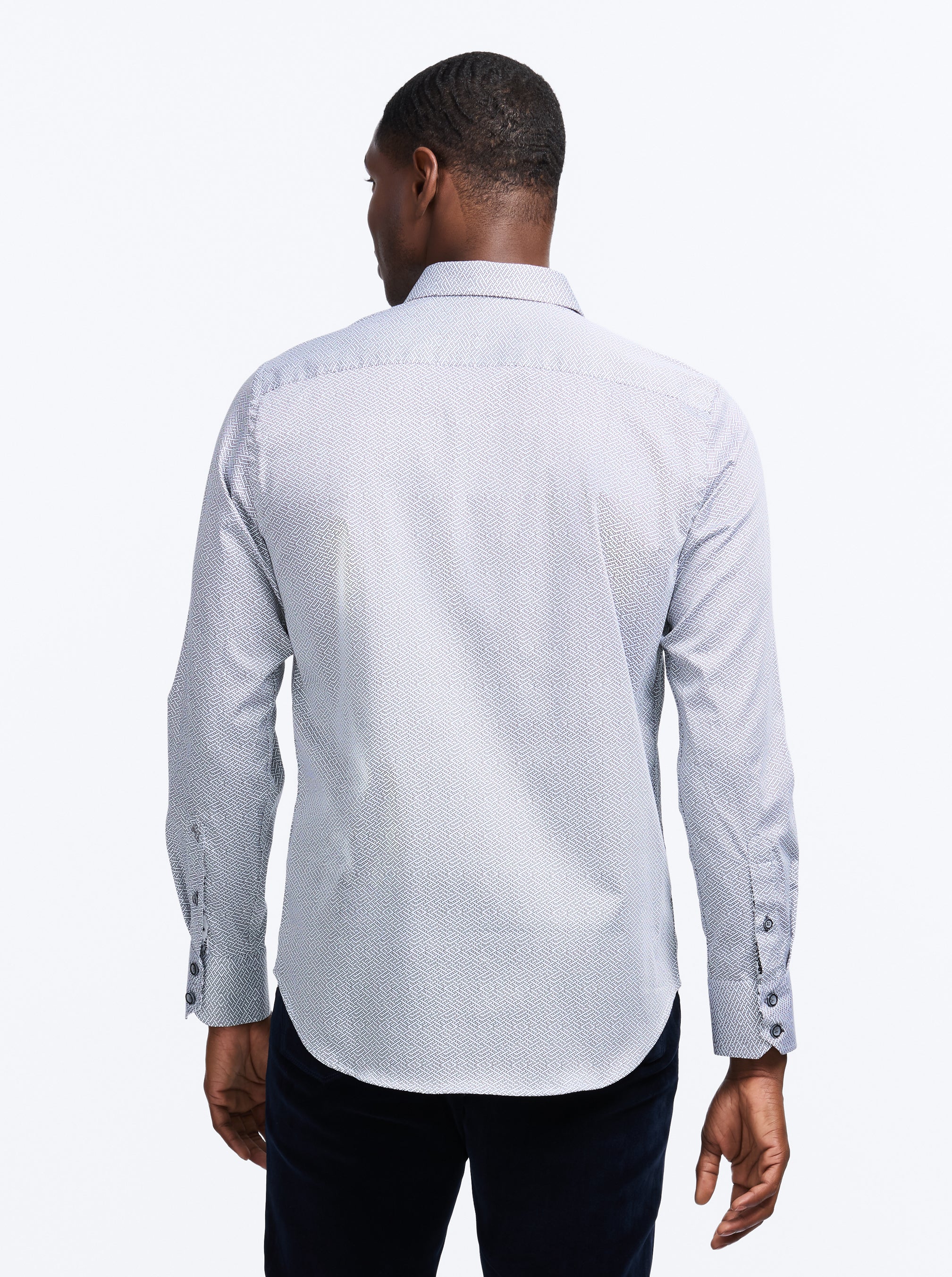 CHESLYN LONG SLEEVE BUTTON DOWN KNIT SHIRT