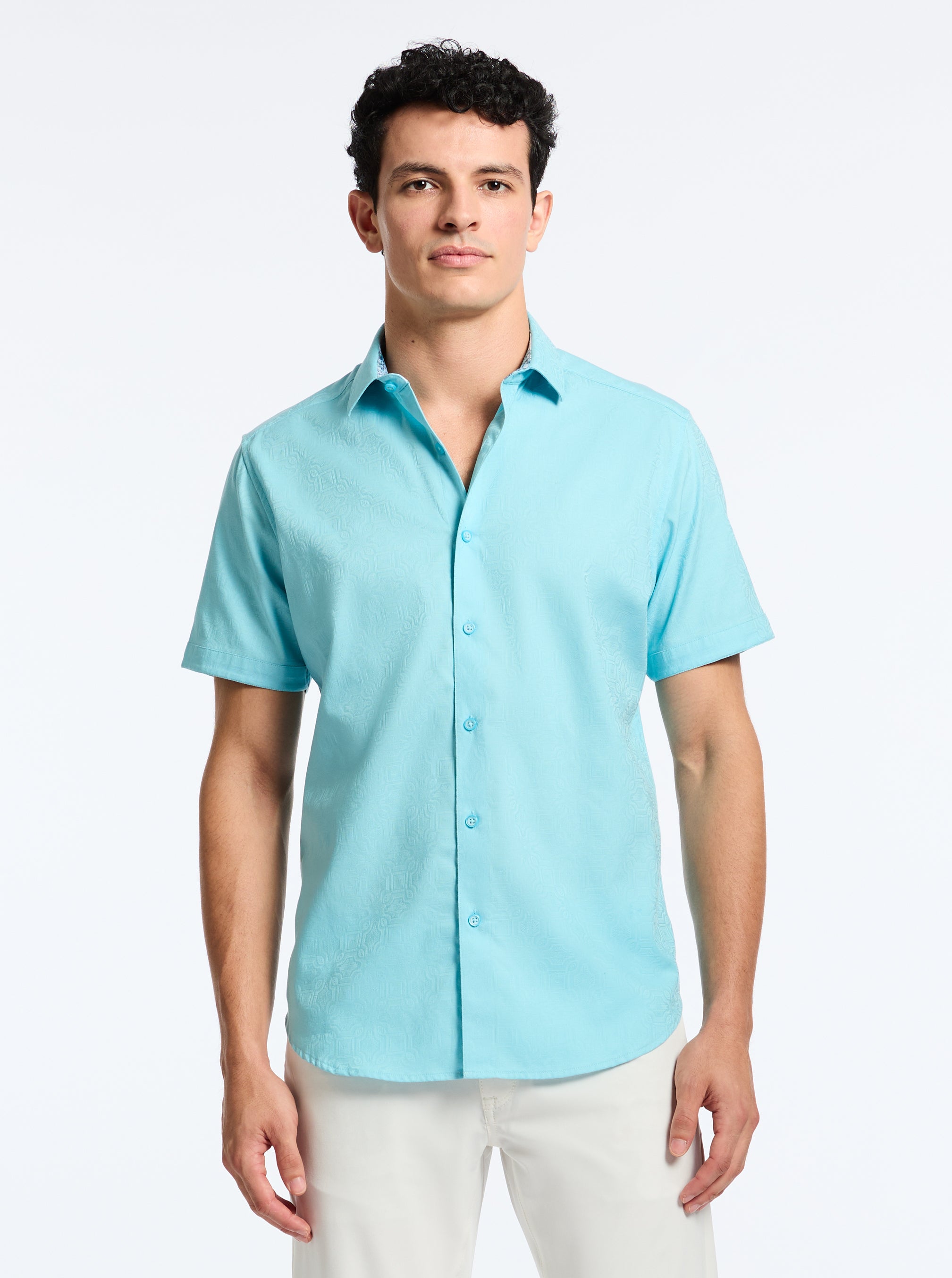ODYSSEY SHORT SLEEVE BUTTON DOWN SHIRT