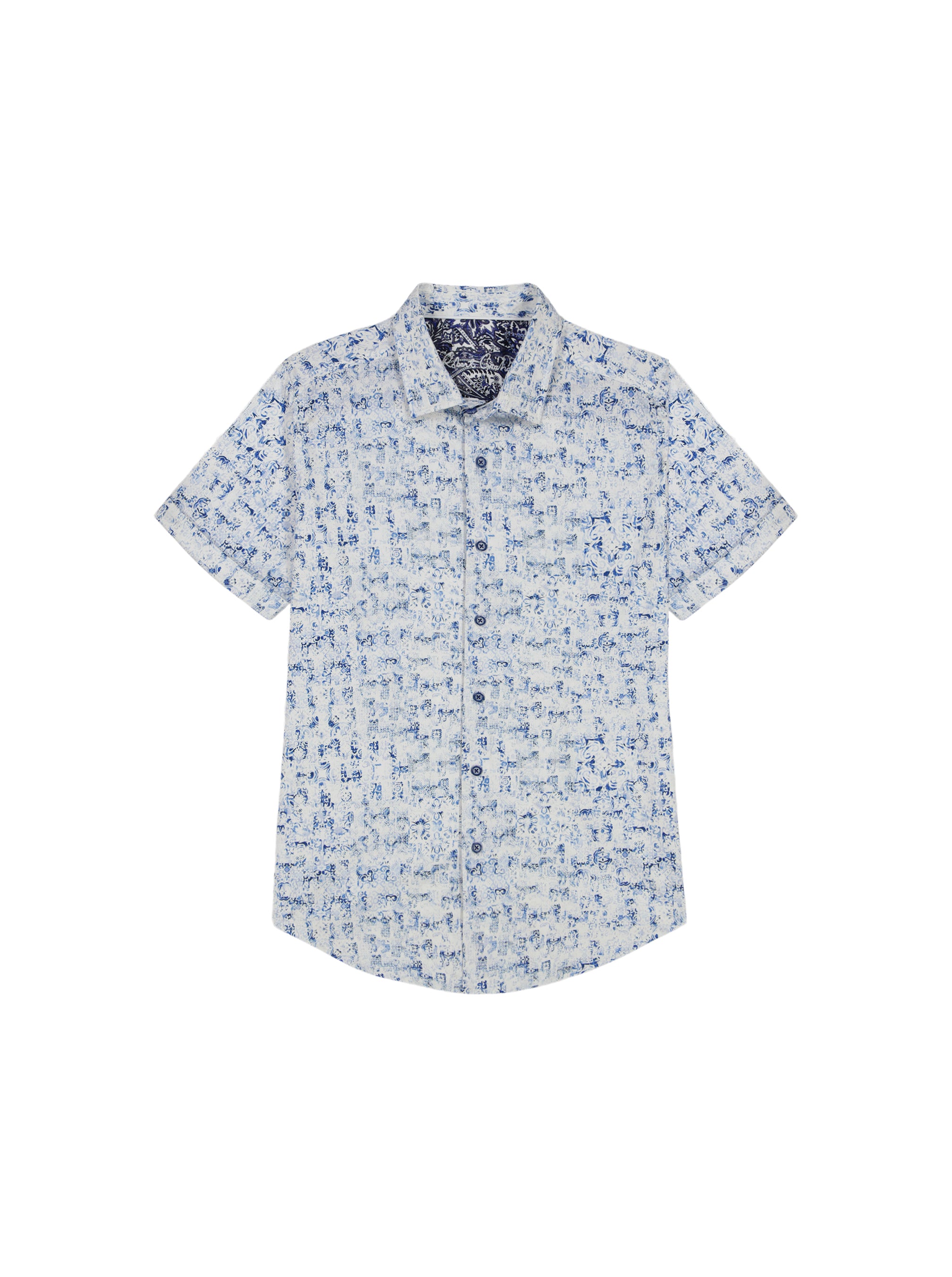 MAKEMO SHORT SLEEVE BUTTON DOWN SHIRT