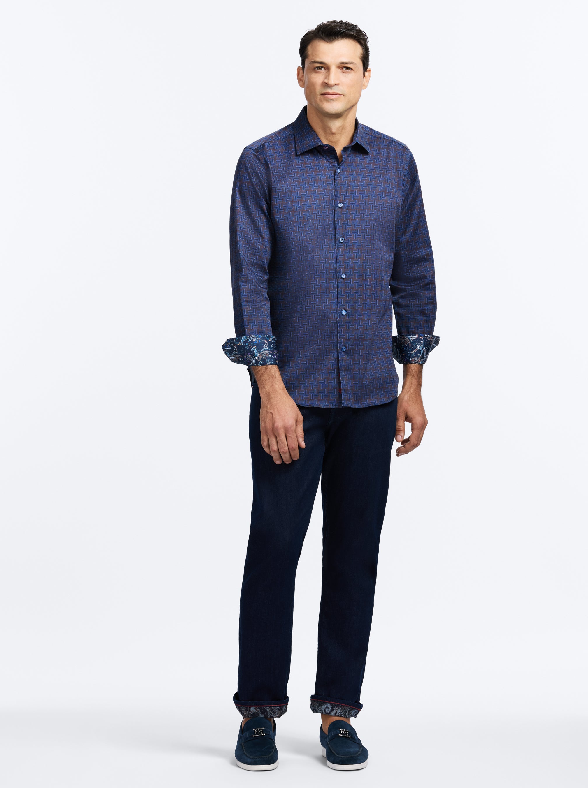 TALBOT LONG SLEEVE BUTTON DOWN KNIT SHIRT