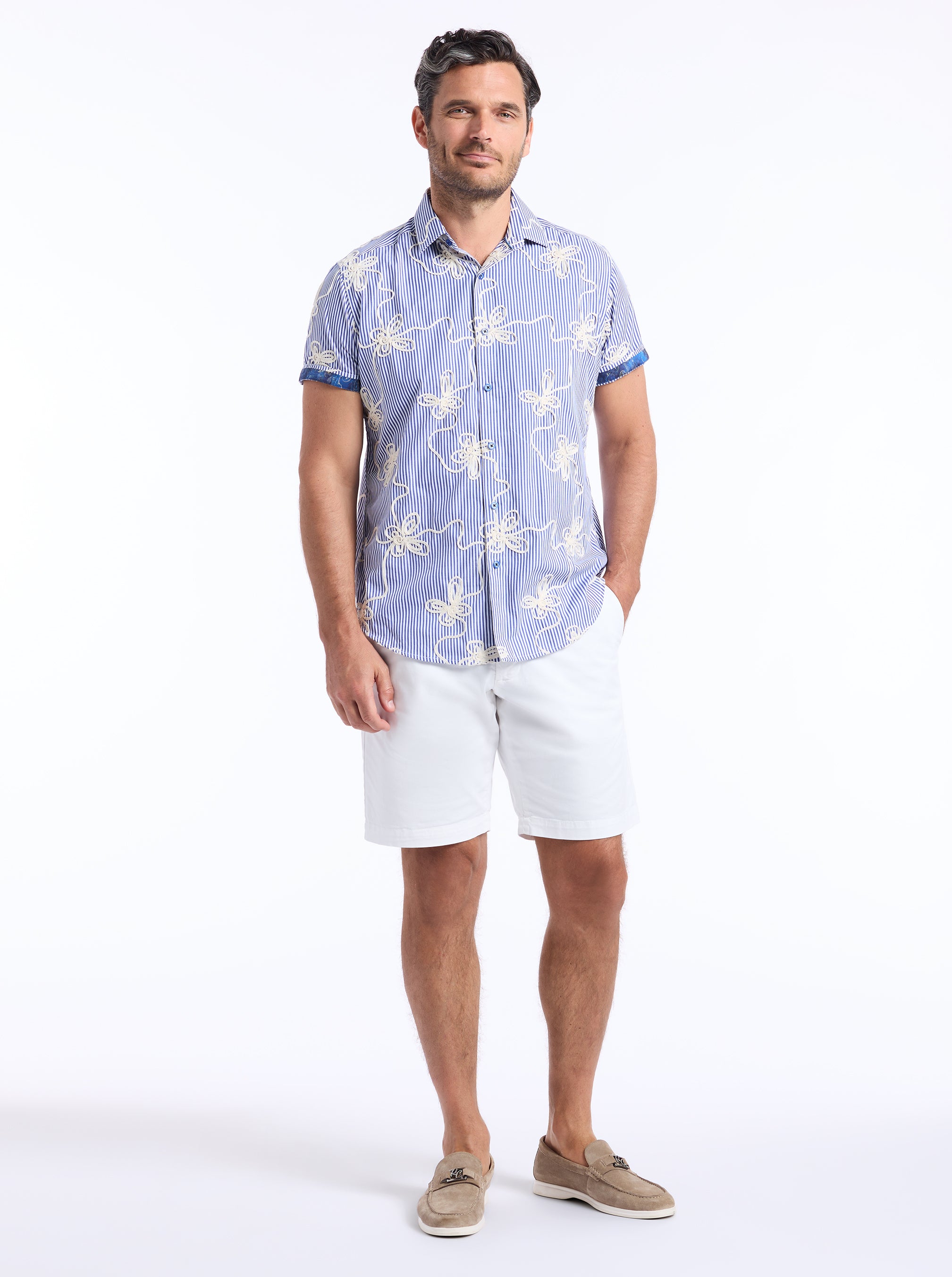 PRIMROSE SHORT SLEEVE BUTTON DOWN SHIRT