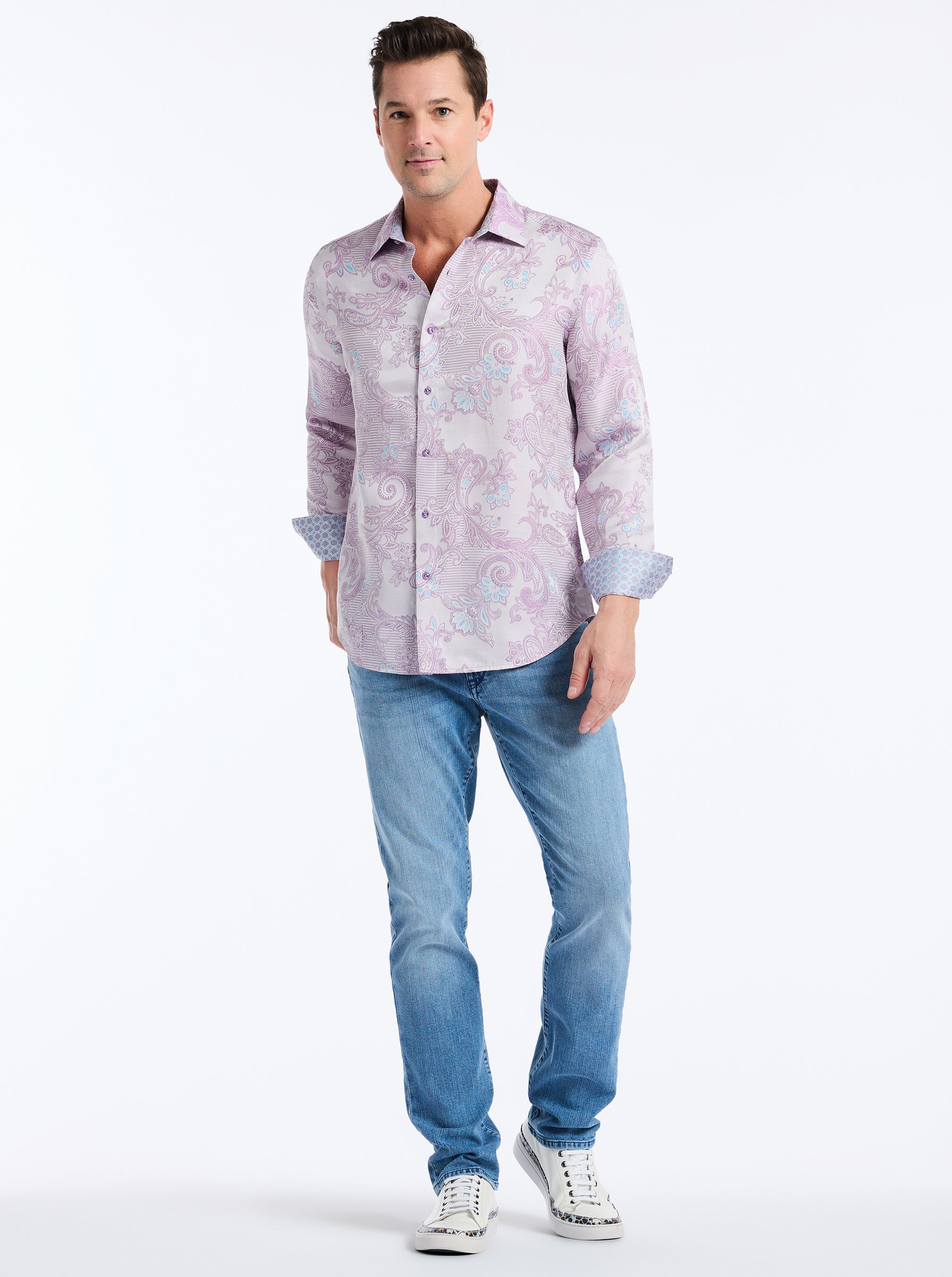 LIMITED EDITION THE JACQUARD EDGE LONG SLEEVE BUTTON DOWN SHIRT