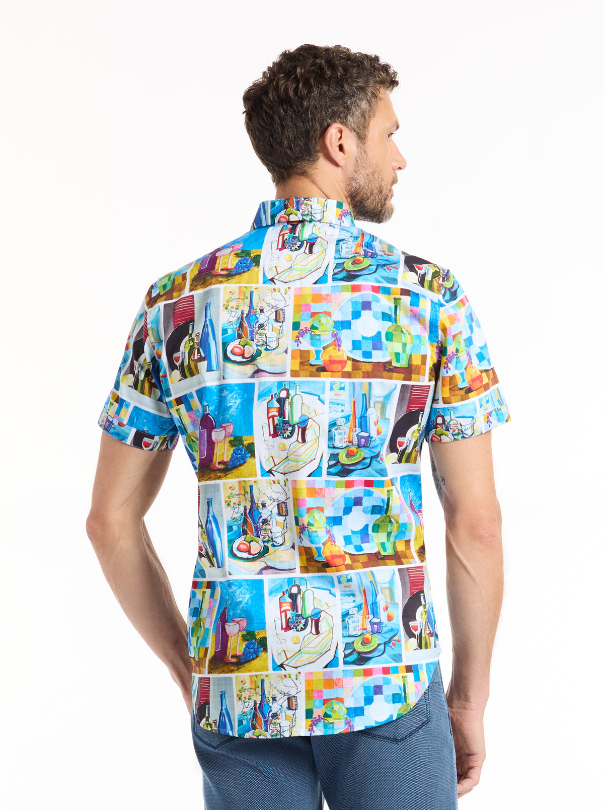 WINE & DINE SHORT SLEEVE BUTTON DOWN SHIRT
