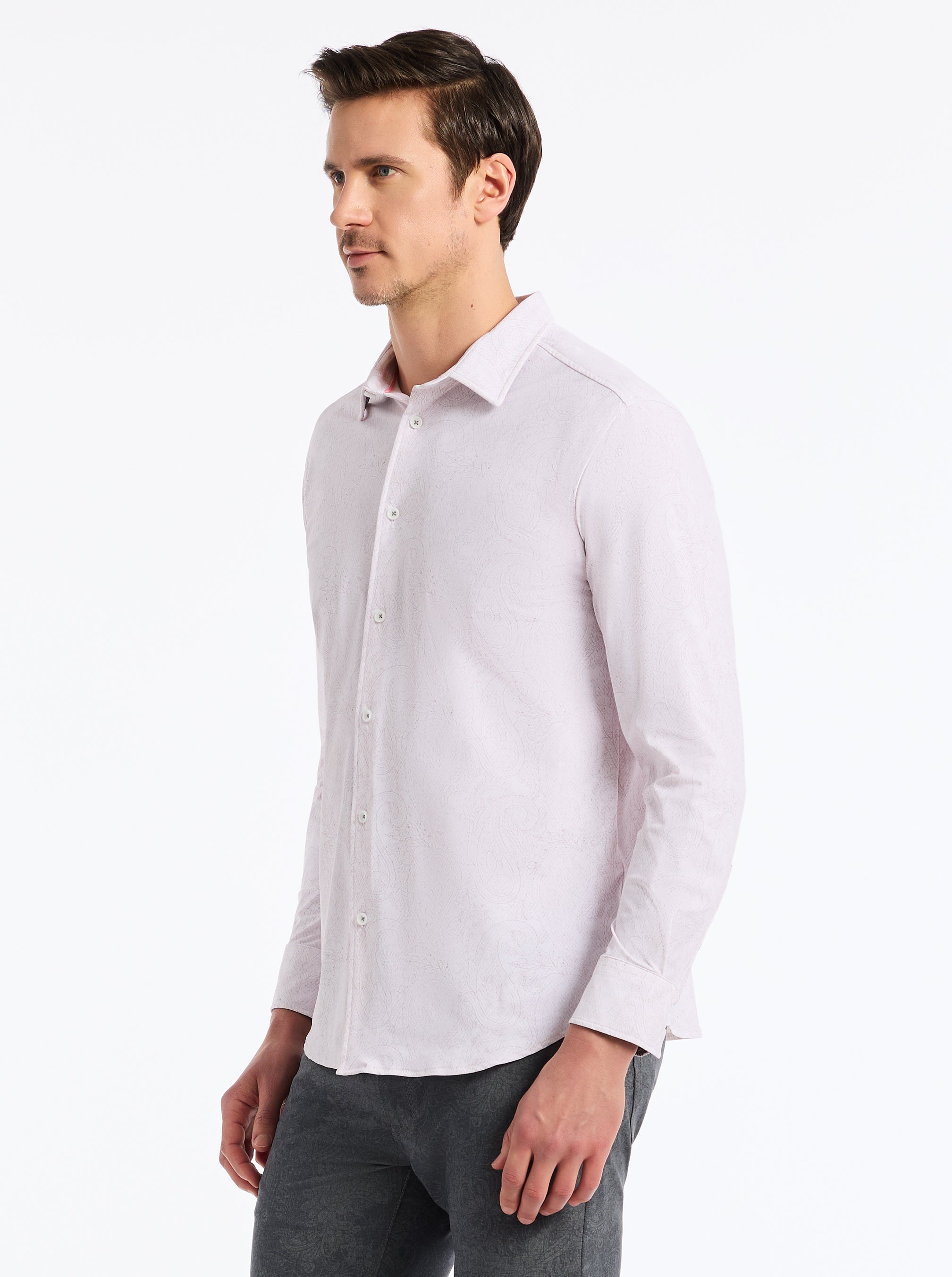 THURSTON LONG SLEEVE BUTTON DOWN KNIT SHIRT