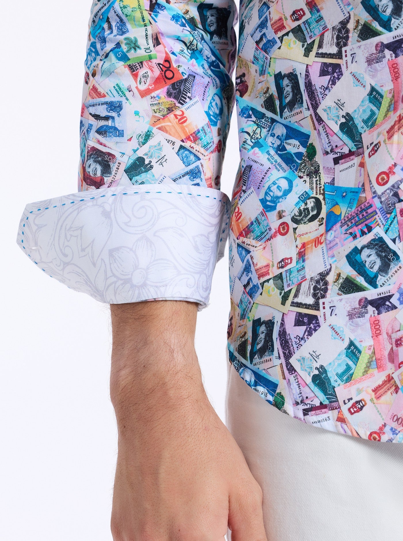 VACATION FUND LONG SLEEVE BUTTON DOWN SHIRT