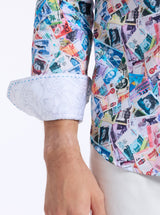 VACATION FUND LONG SLEEVE BUTTON DOWN SHIRT