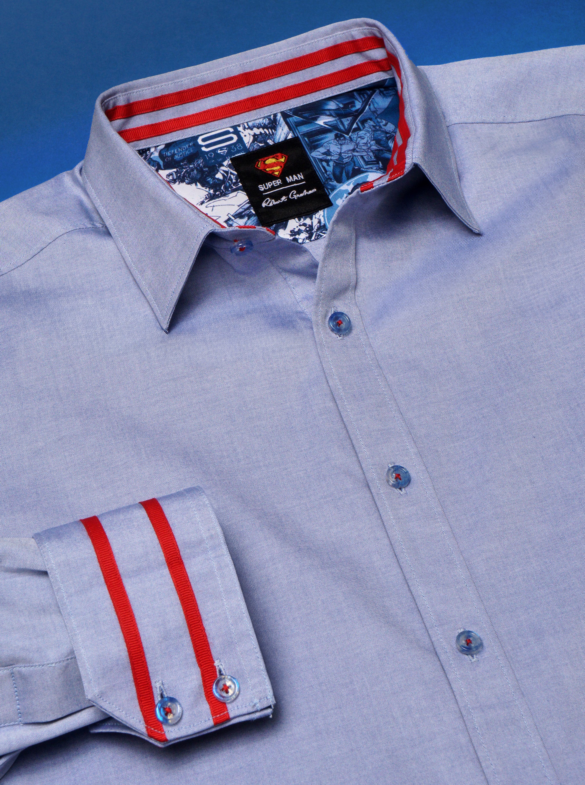 SUPERMAN™ x ROBERT GRAHAM POWER OF HOPE LONG SLEEVE BUTTON DOWN SHIRT