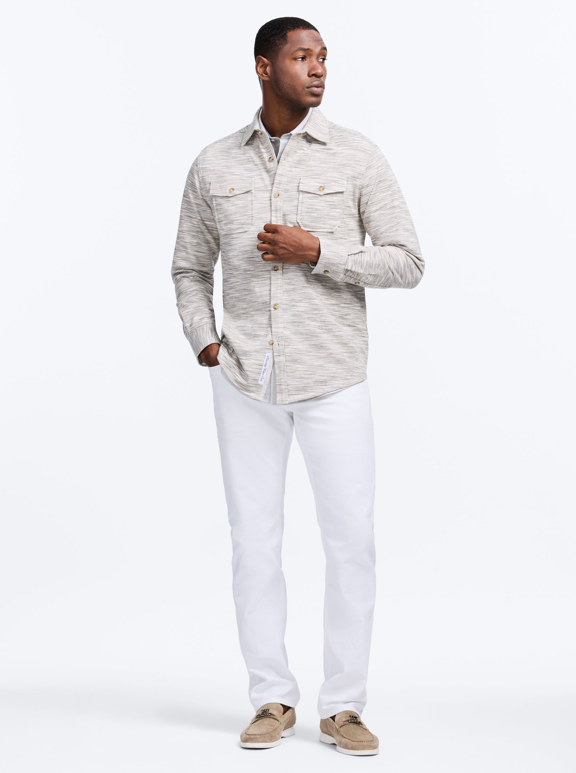 STORRS LONG SLEEVE BUTTON DOWN SHIRT JACKET