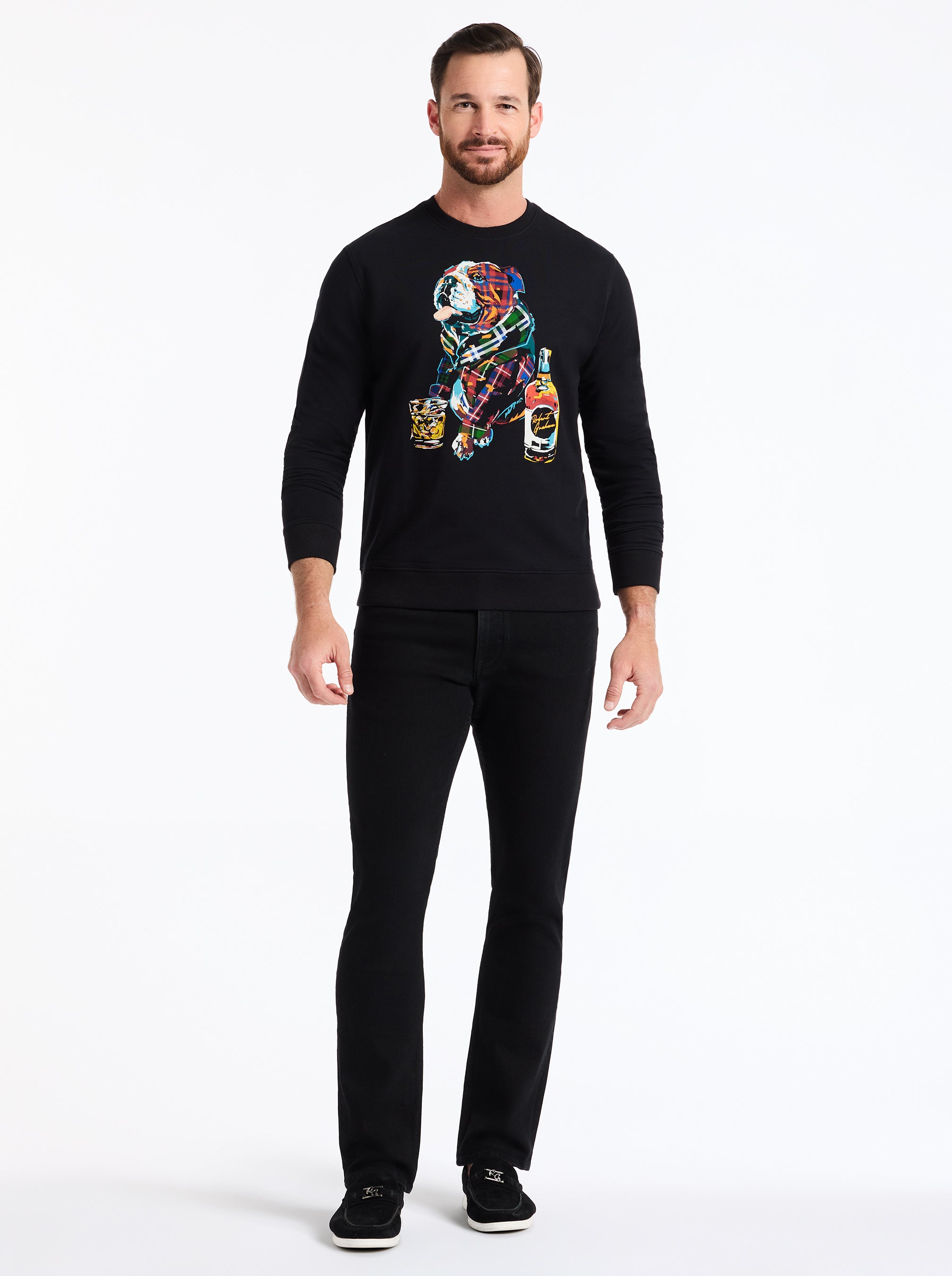 PLAID PUP LONG SLEEVE KNIT SHIRT