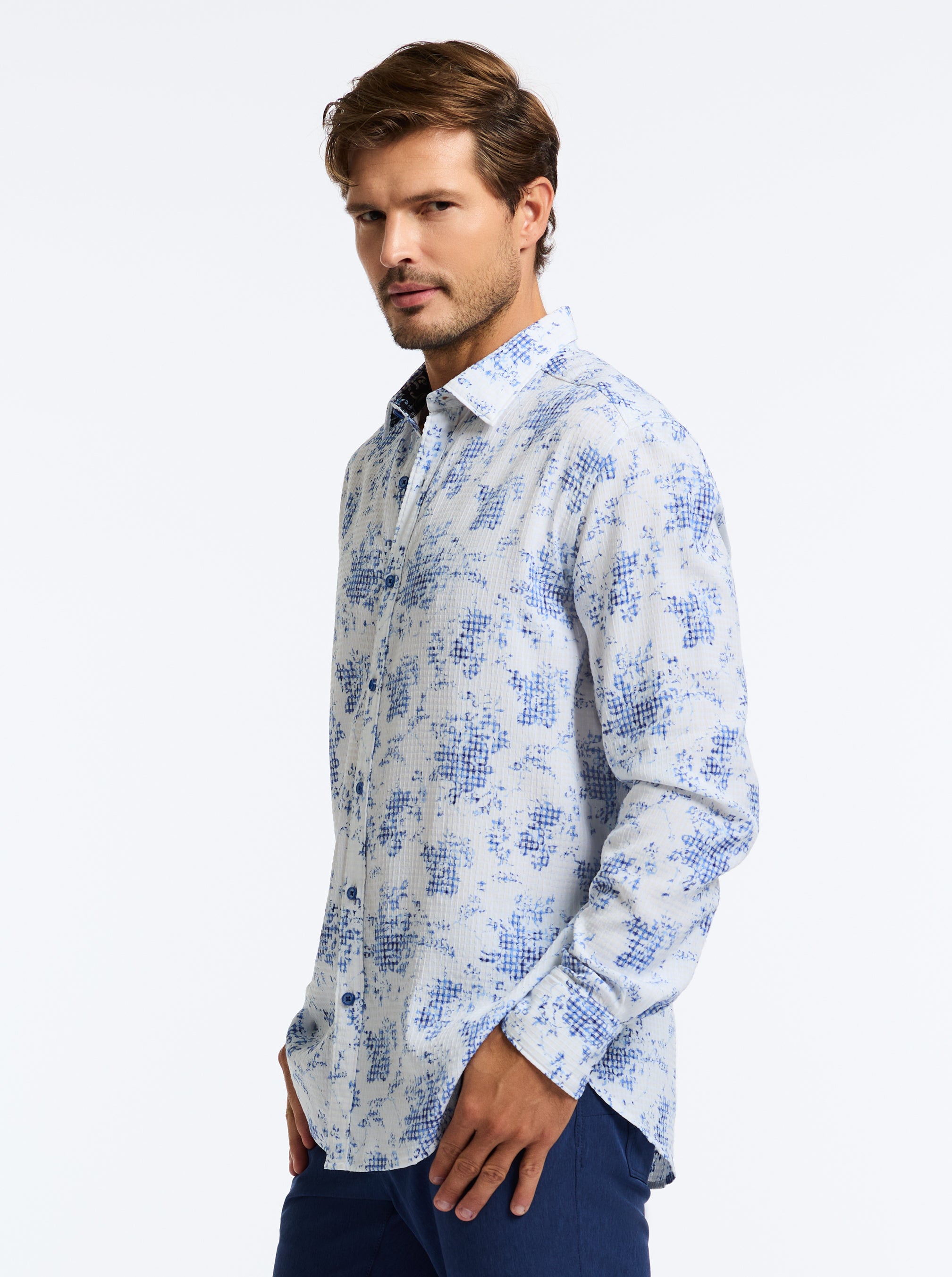 ANGOLA LONG SLEEVE BUTTON DOWN SHIRT