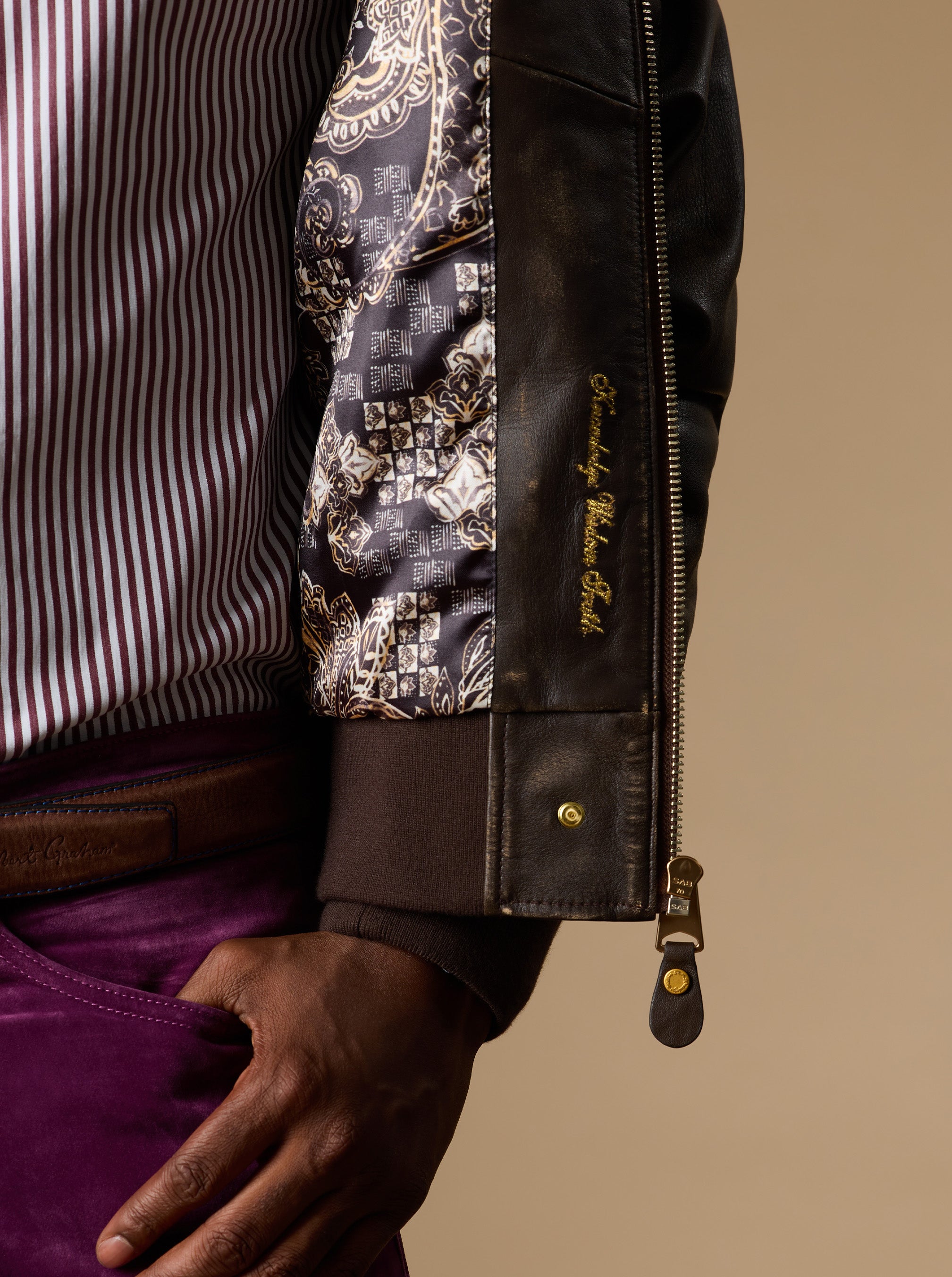 LIMITED EDITION GILDED OUTLAW LEATHER JACKET