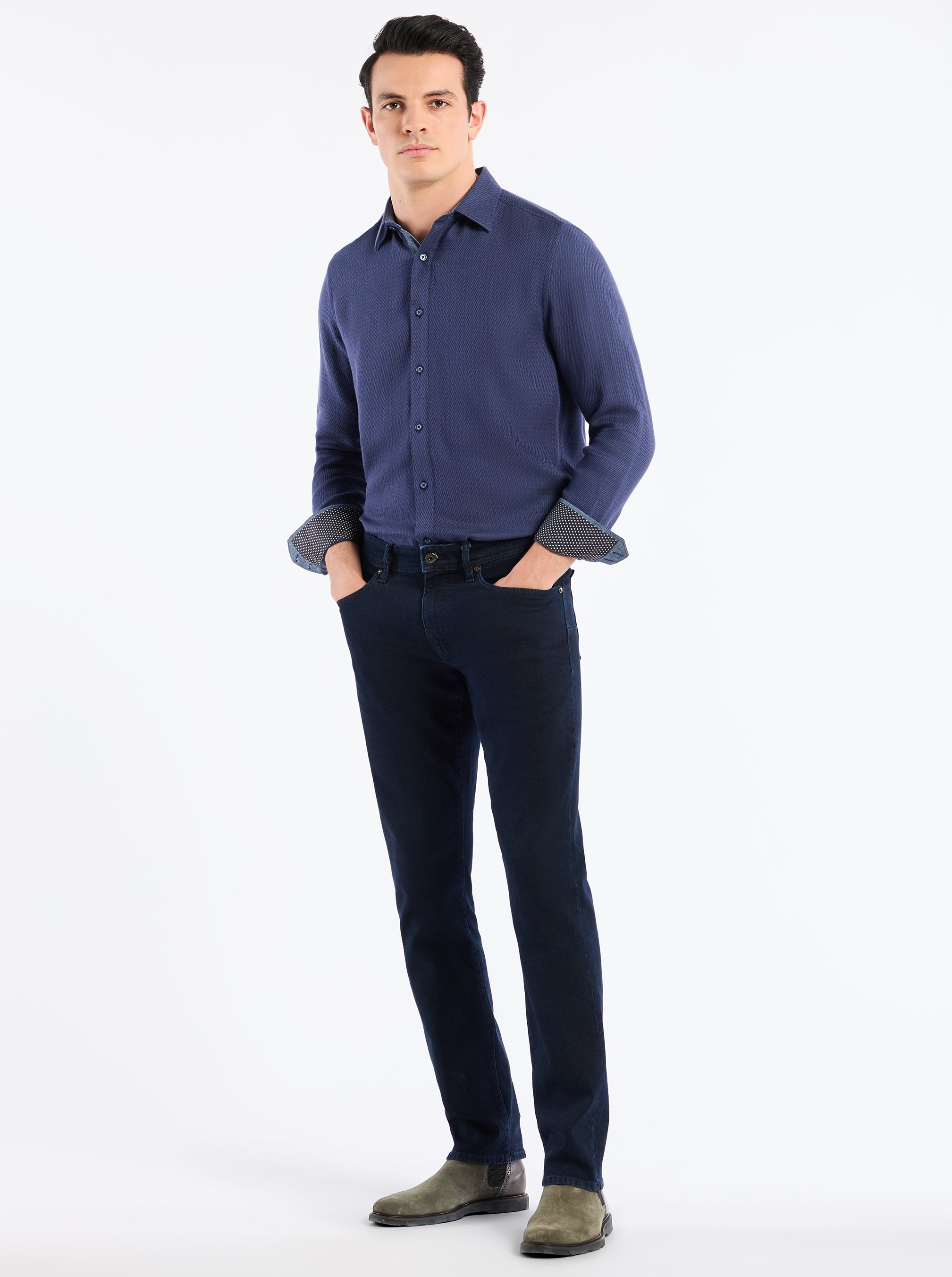 LEONARD LONG SLEEVE BUTTON DOWN SHIRT