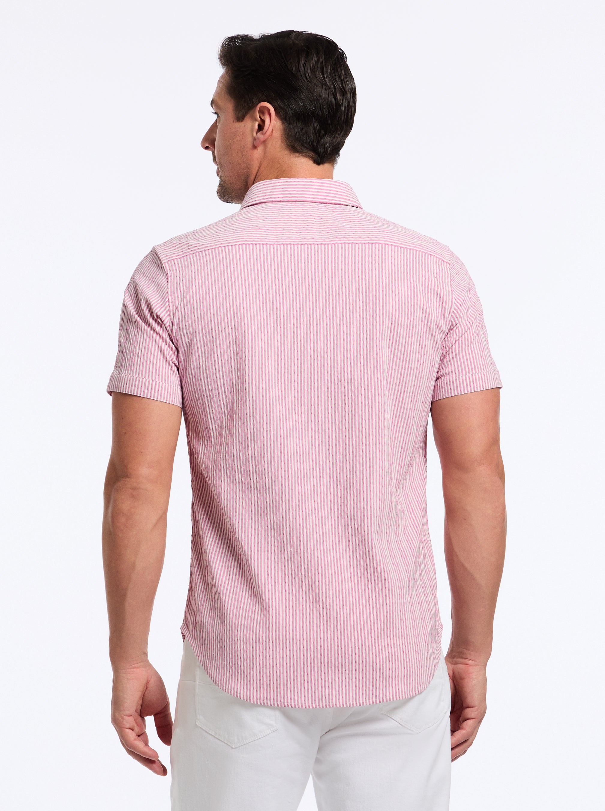 FORNILLO SHORT SLEEVE BUTTON DOWN SHIRT TALL