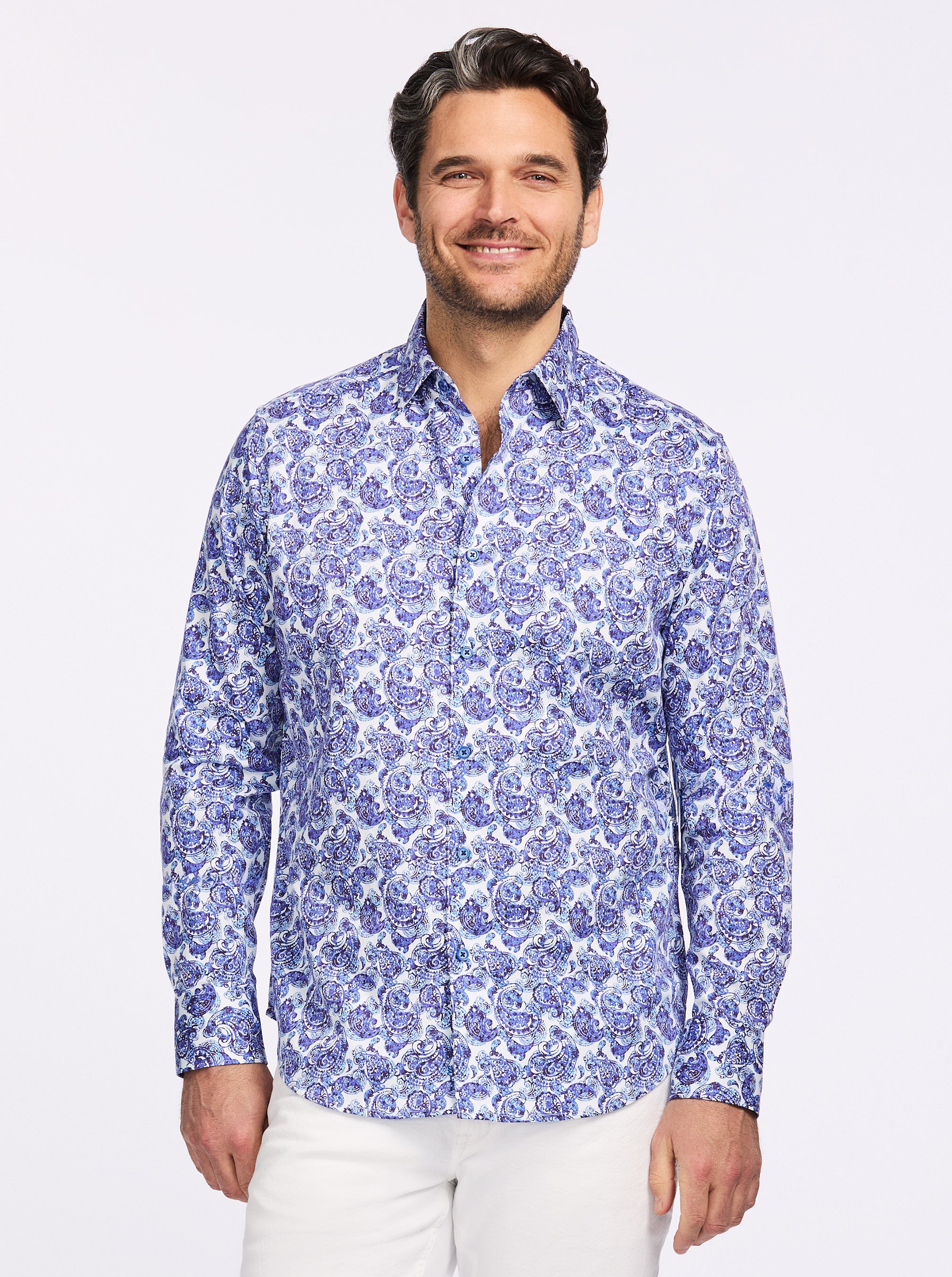 DORVAL LONG SLEEVE BUTTON DOWN SHIRT