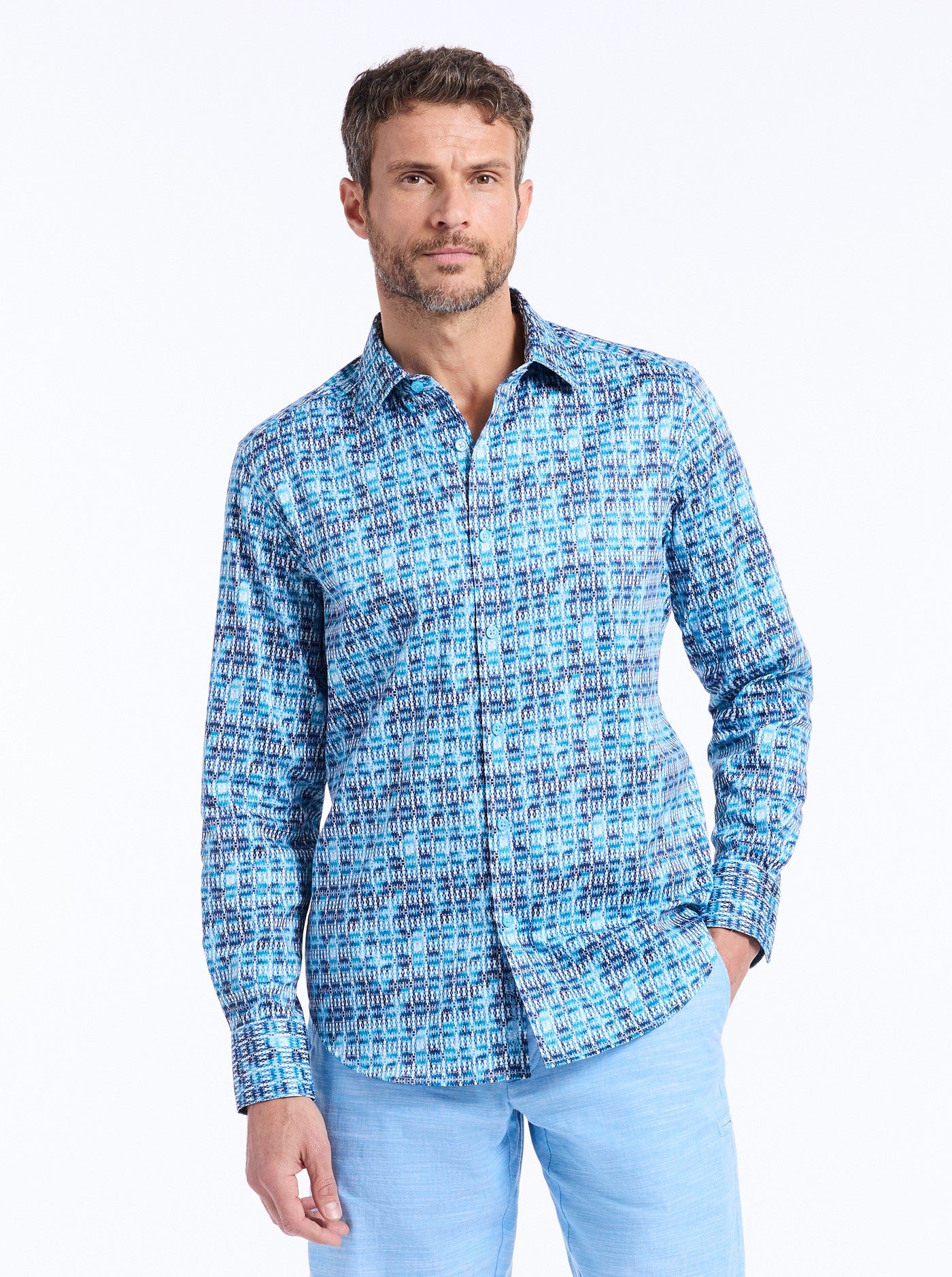 WESTMORELAND LONG SLEEVE BUTTON DOWN SHIRT