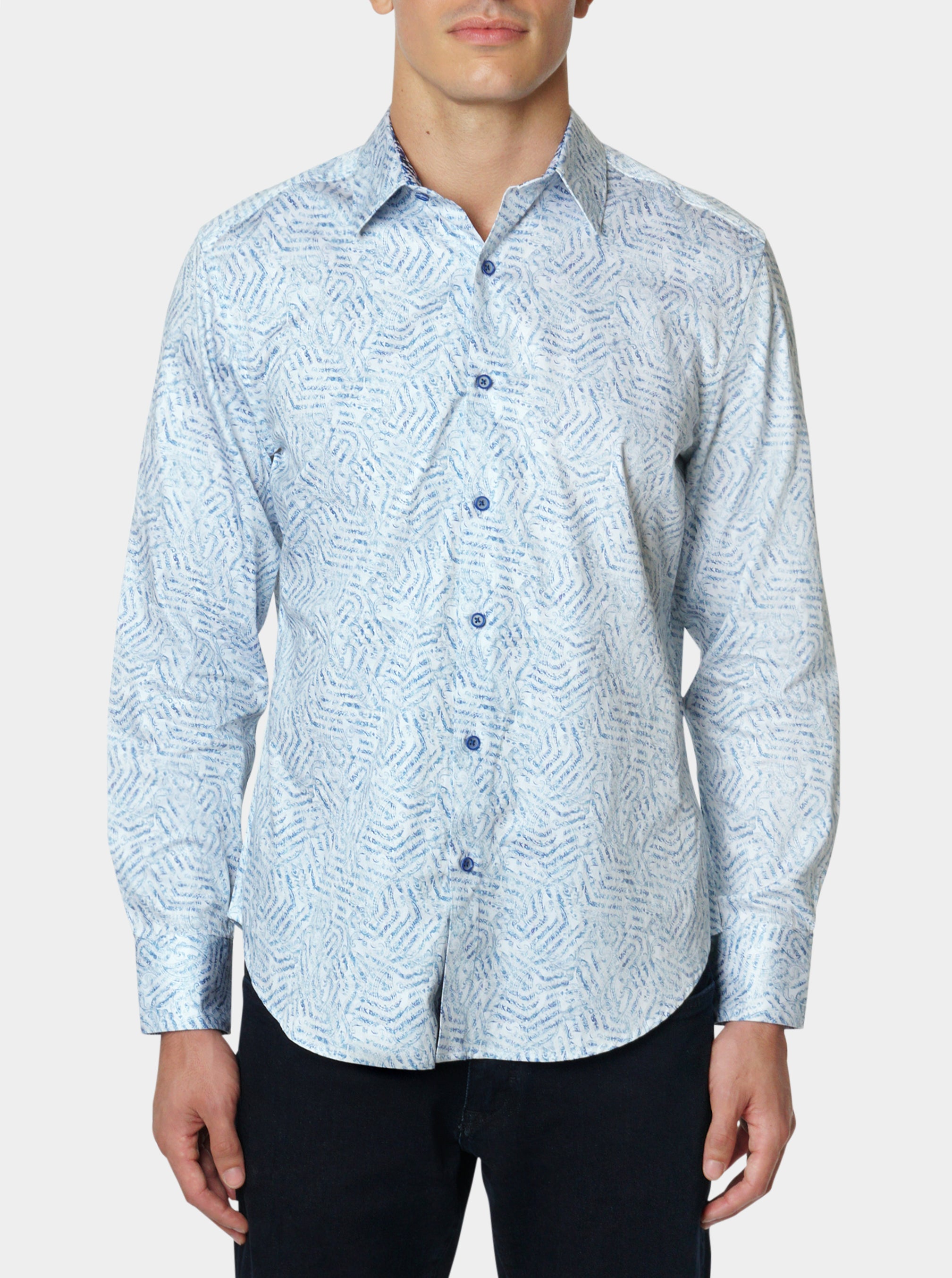 BELVINS LONG SLEEVE BUTTON DOWN SHIRT