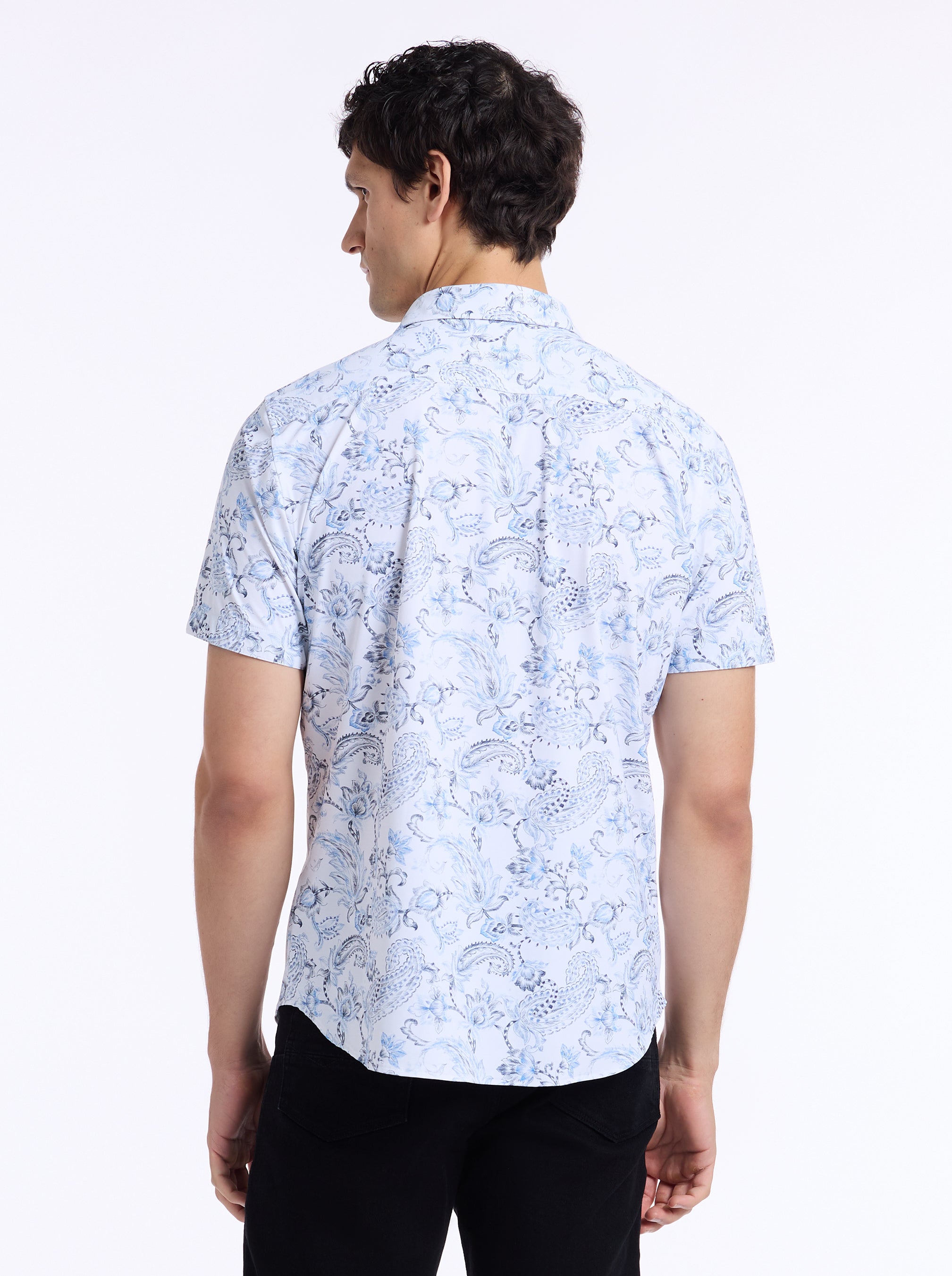 BASCOBEL SHORT SLEEVE BUTTON DOWN SHIRT