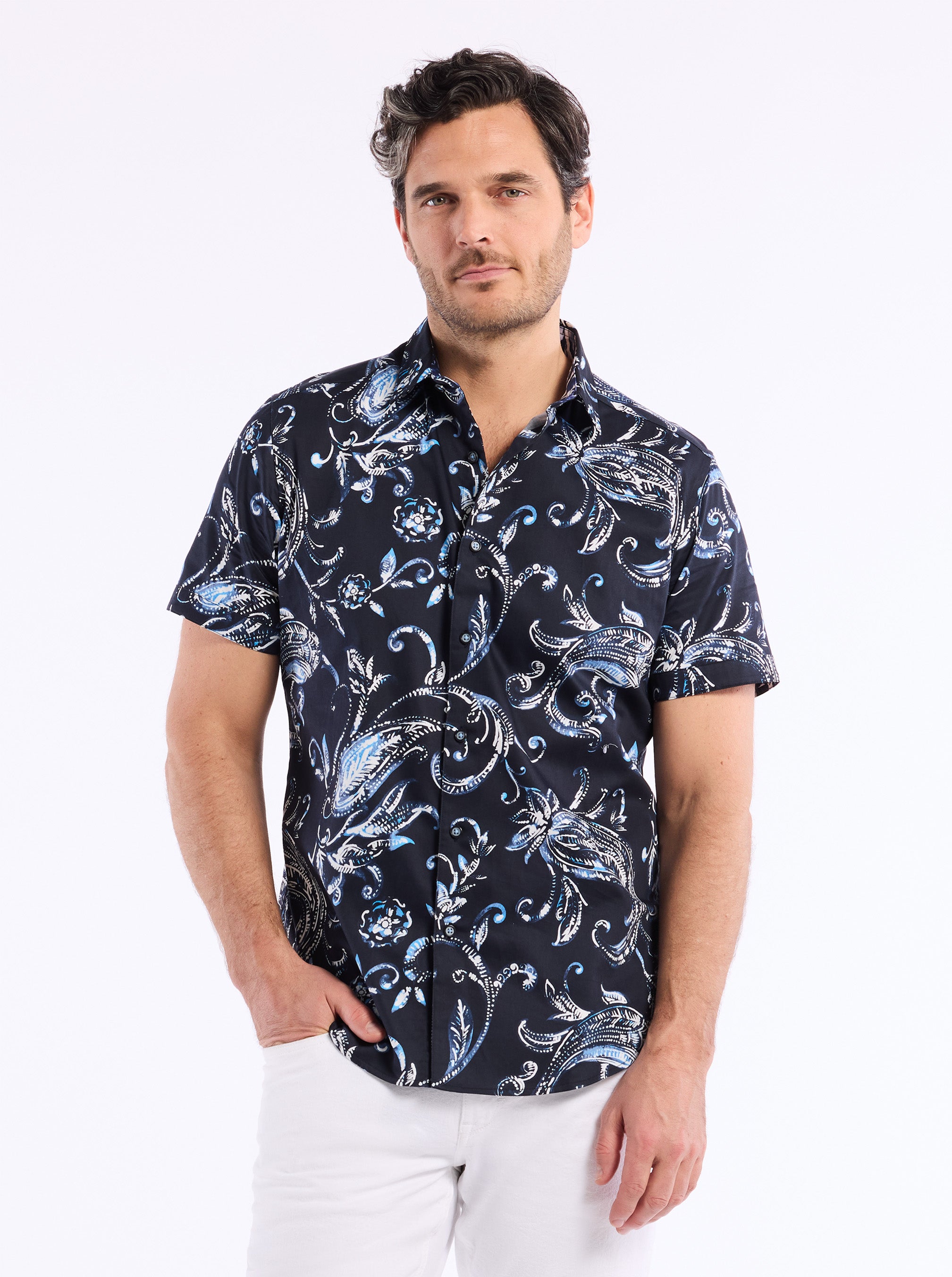 STOKES SHORT SLEEVE BUTTON DOWN SHIRT
