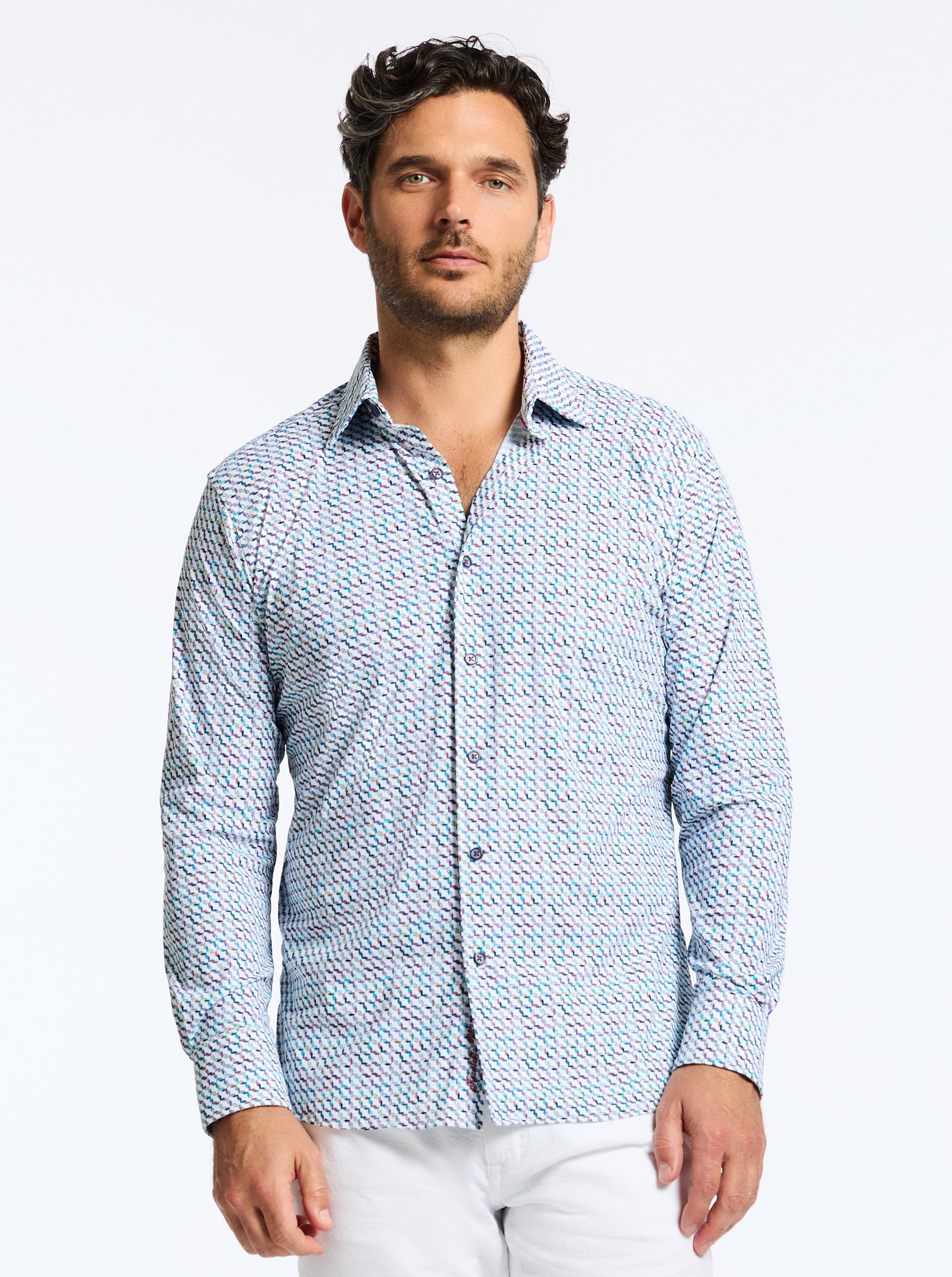 MULHOLLAND LONG SLEEVE BUTTON DOWN SHIRT