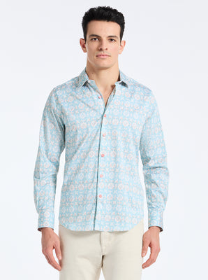MIRAGE LONG SLEEVE BUTTON DOWN SHIRT