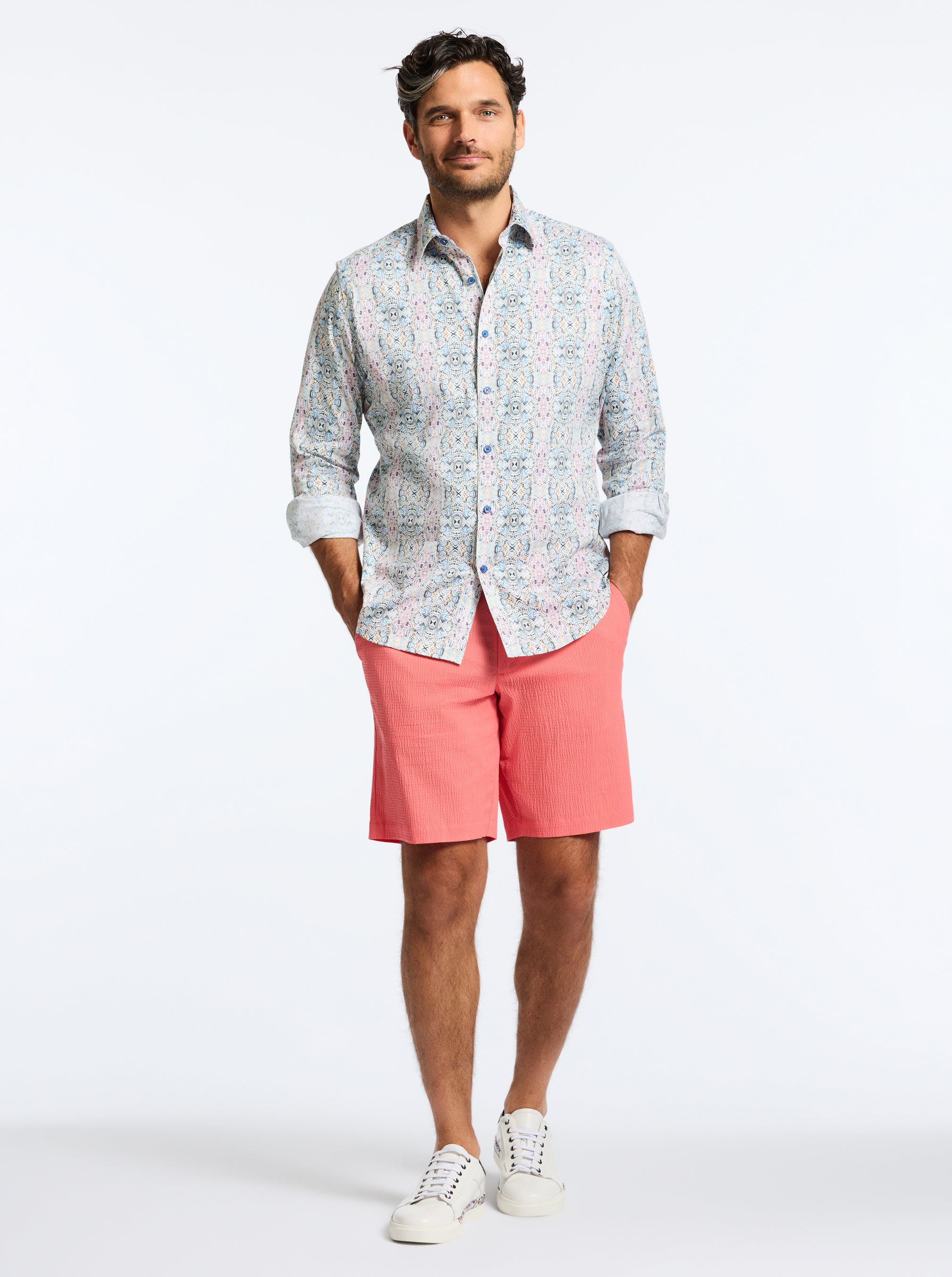 GOMERA LONG SLEEVE BUTTON DOWN SHIRT TALL