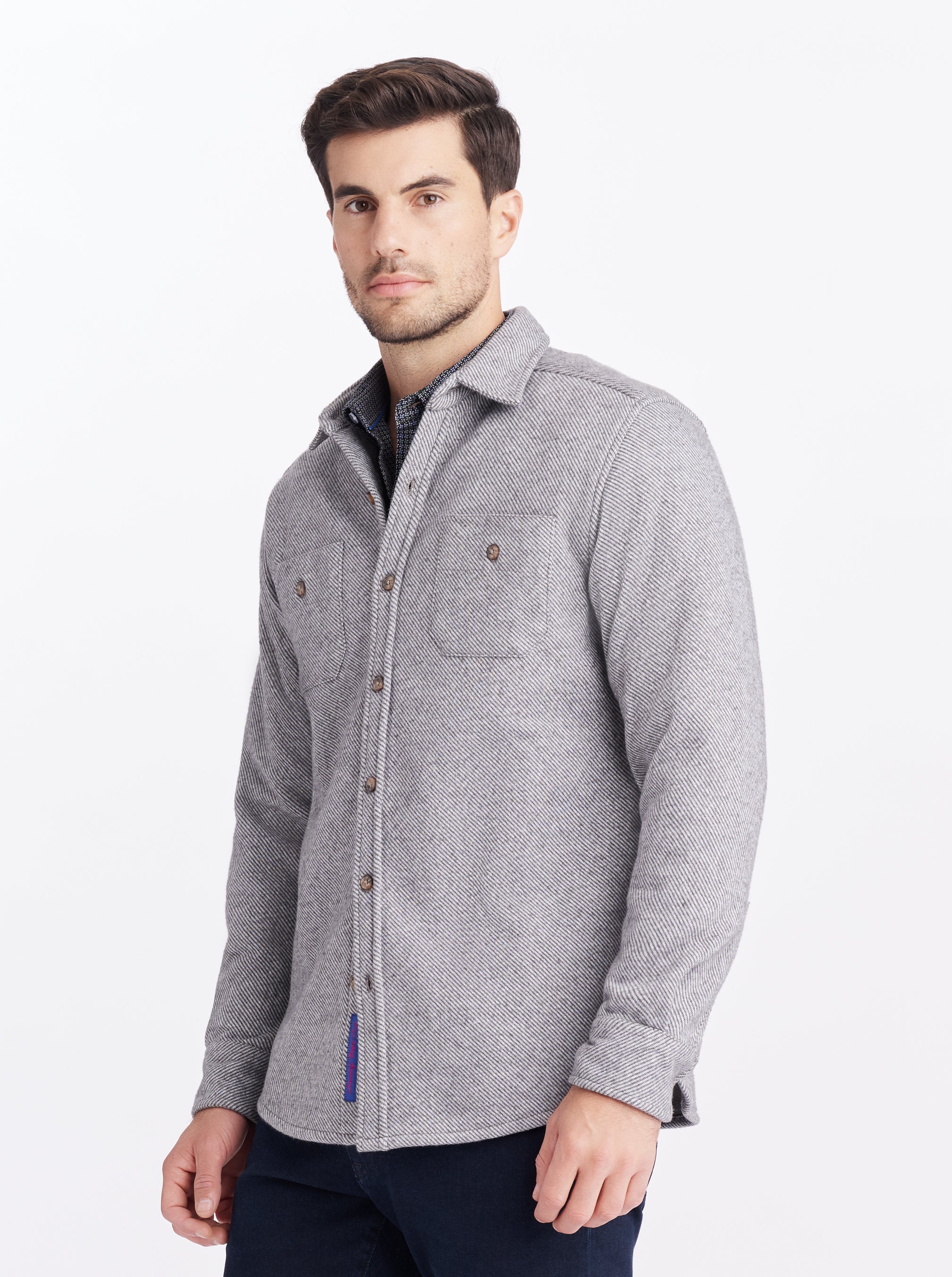 BARFORD LONG SLEEVE KNIT SHIRT JACKET