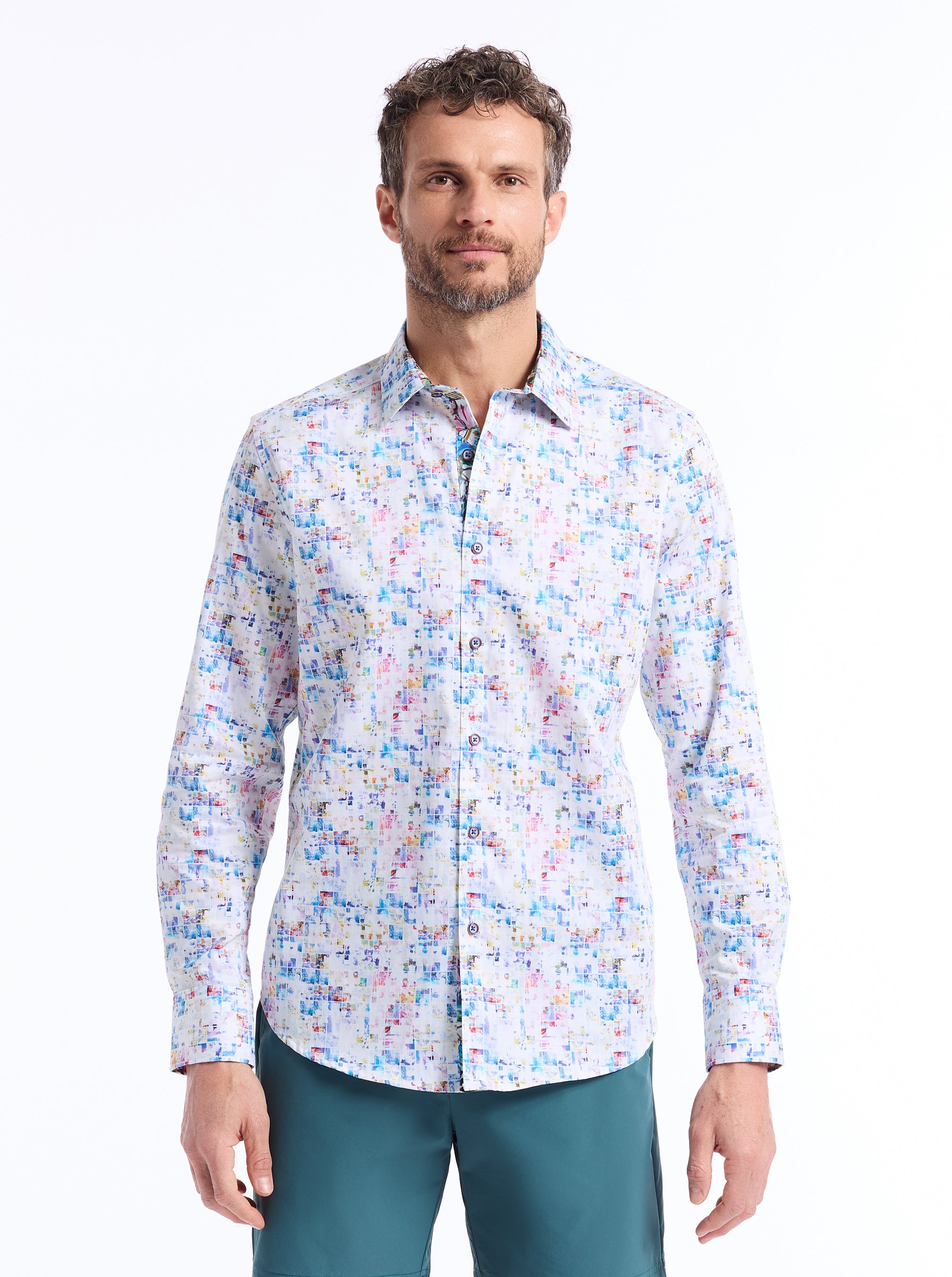 BYZANTINE LONG SLEEVE BUTTON DOWN SHIRT