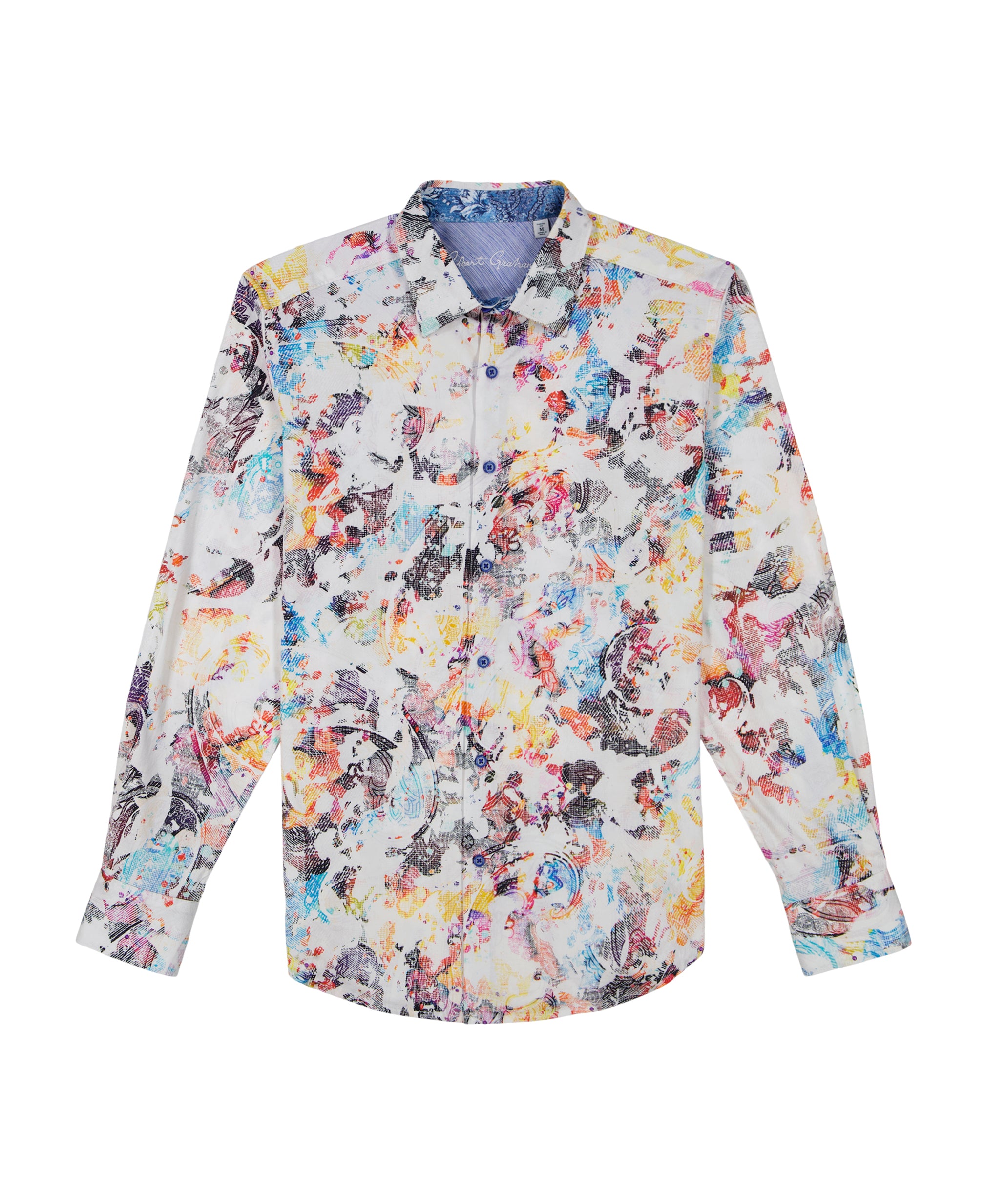 SPLASH OF COLOR LONG SLEEVE BUTTON DOWN SHIRT